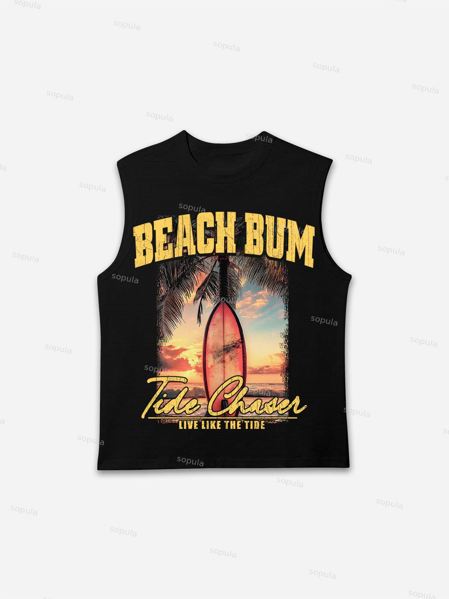 Tide Tracker Summer Surf Graphic Tank Top Product Image