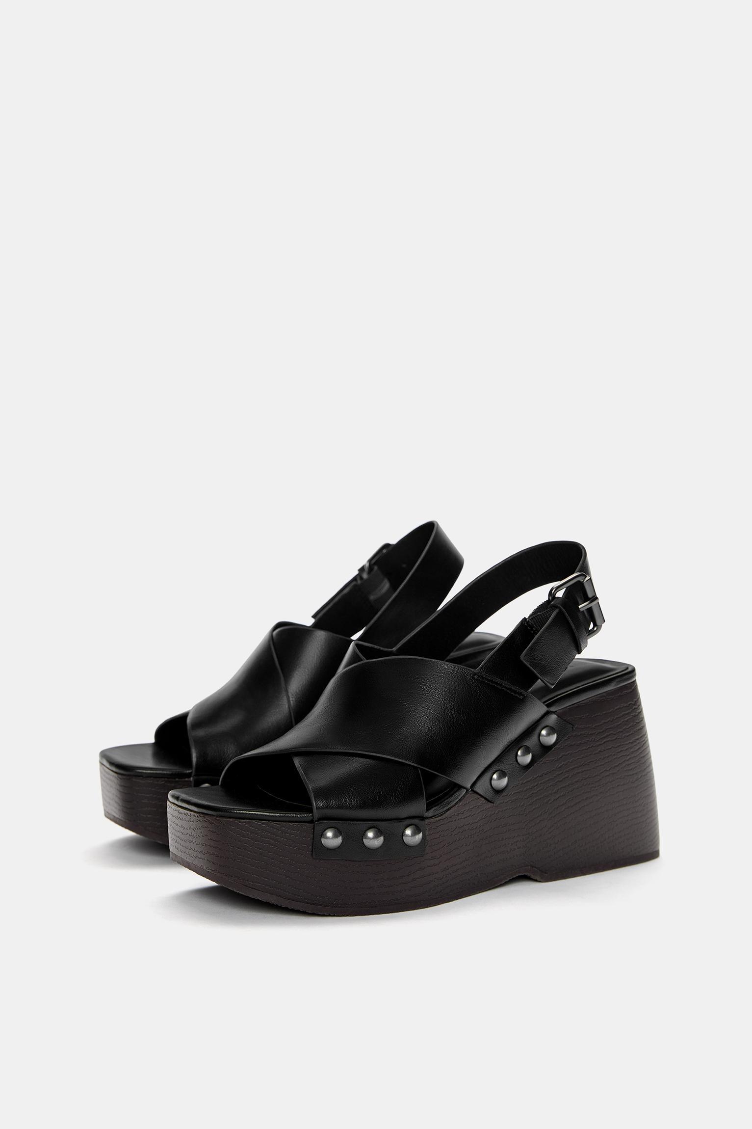 Studded wedge sandals Product Image