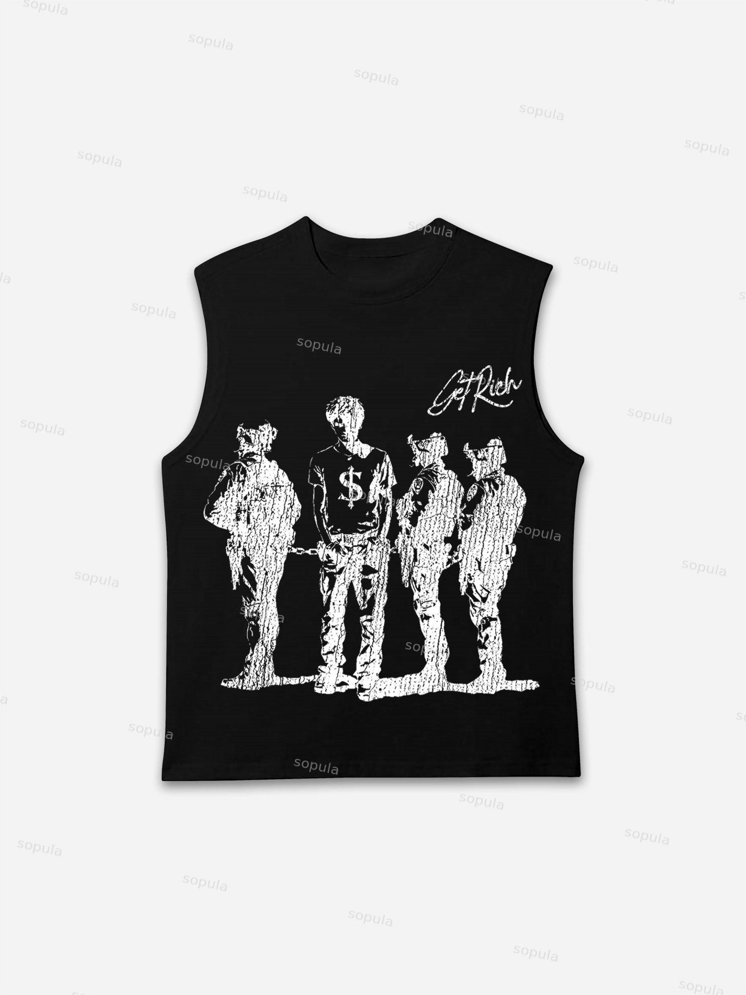 Jesus Portrait Graphic Bible Print Tank Top Product Image