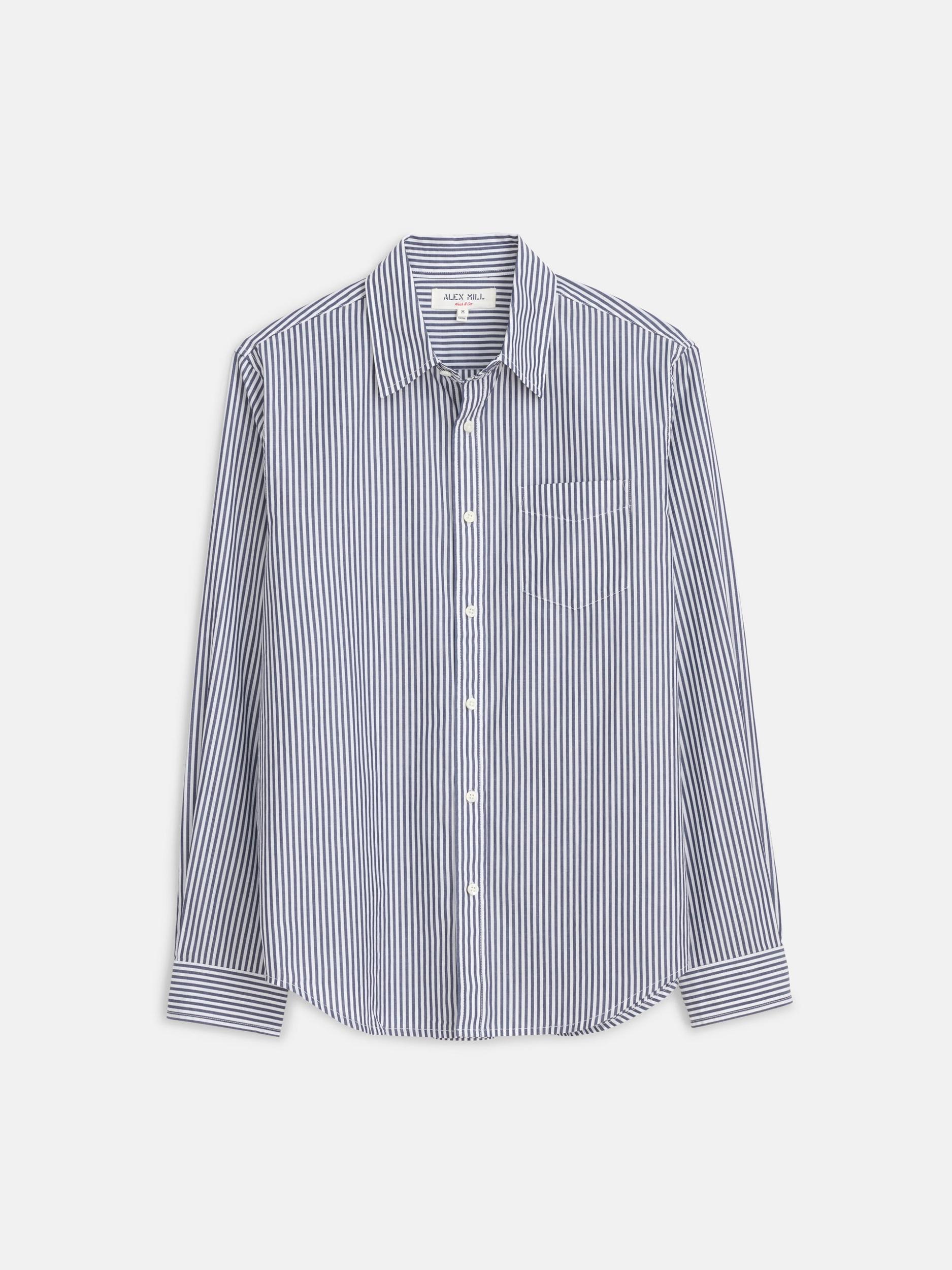 Mill Shirt in Striped Cotton Poplin Product Image