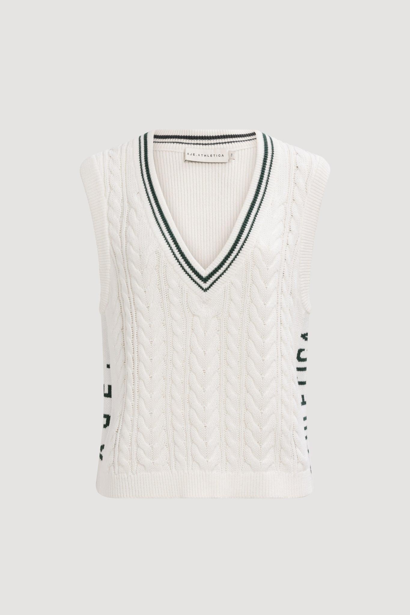 V-Neck Knit Vest 170-WHITE / 4 Product Image