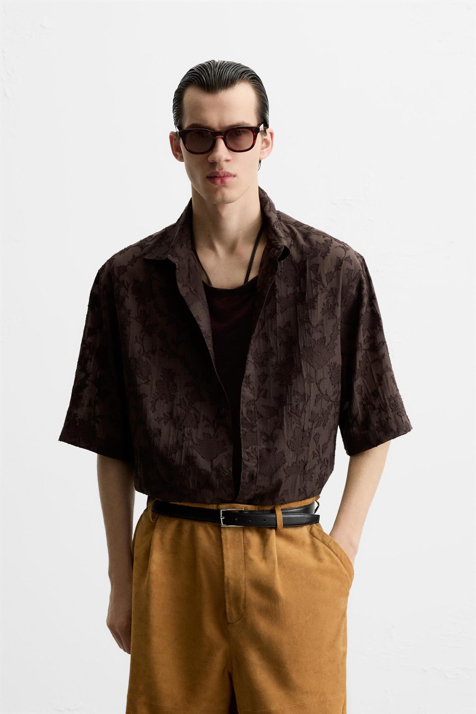 FLOWY JACQUARD SHIRT Product Image