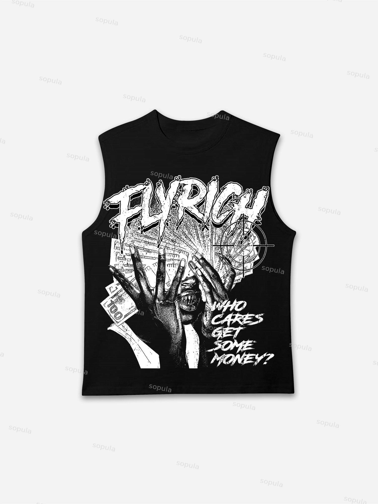 Sopula Fly Rich Get Some Money Portrait Tank Top Product Image