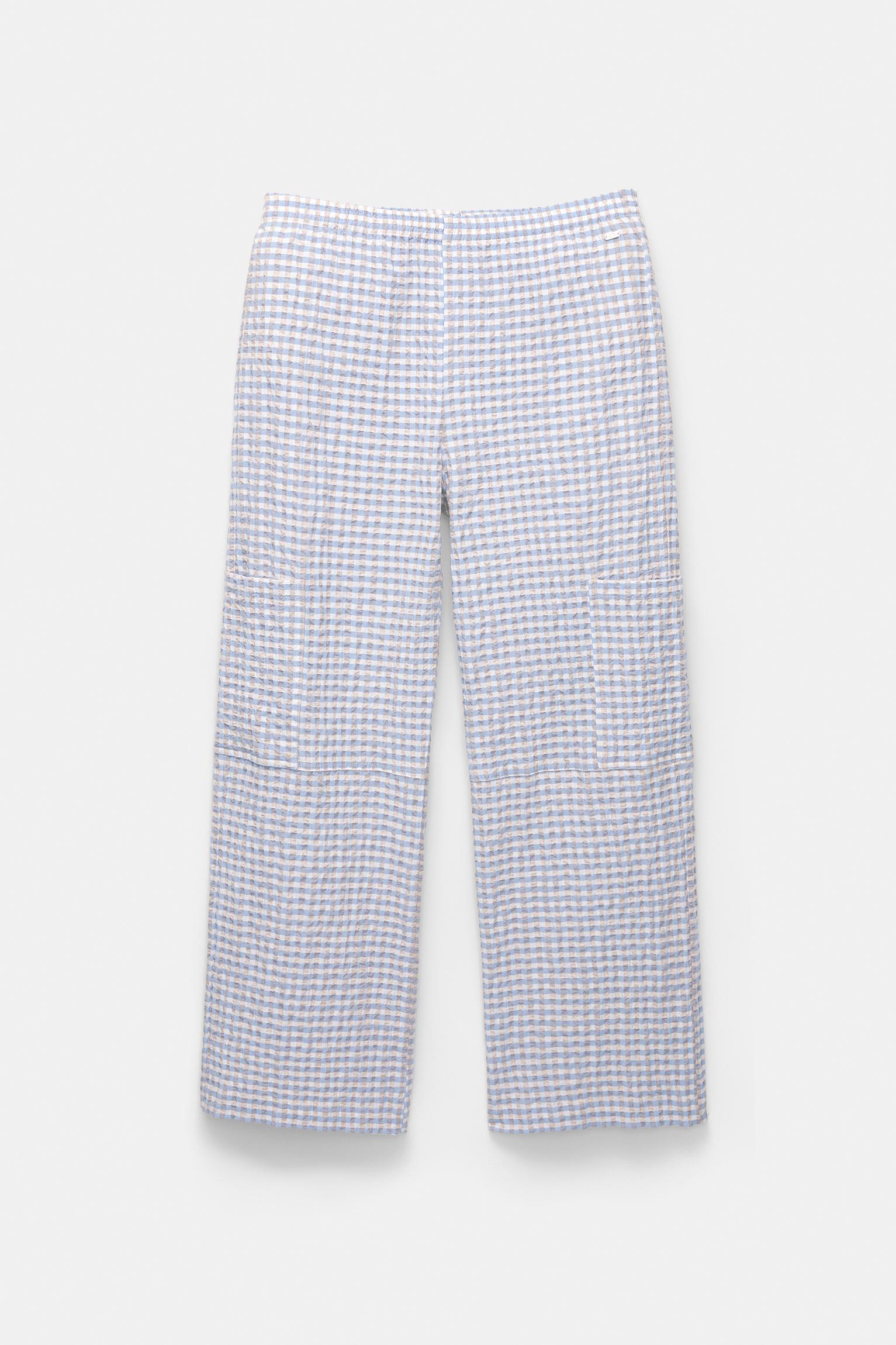 Checked pajama-style pants Product Image