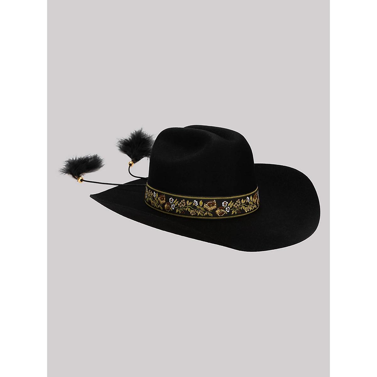 Women's Embroidered Band with Tassels Cowboy Hat Product Image