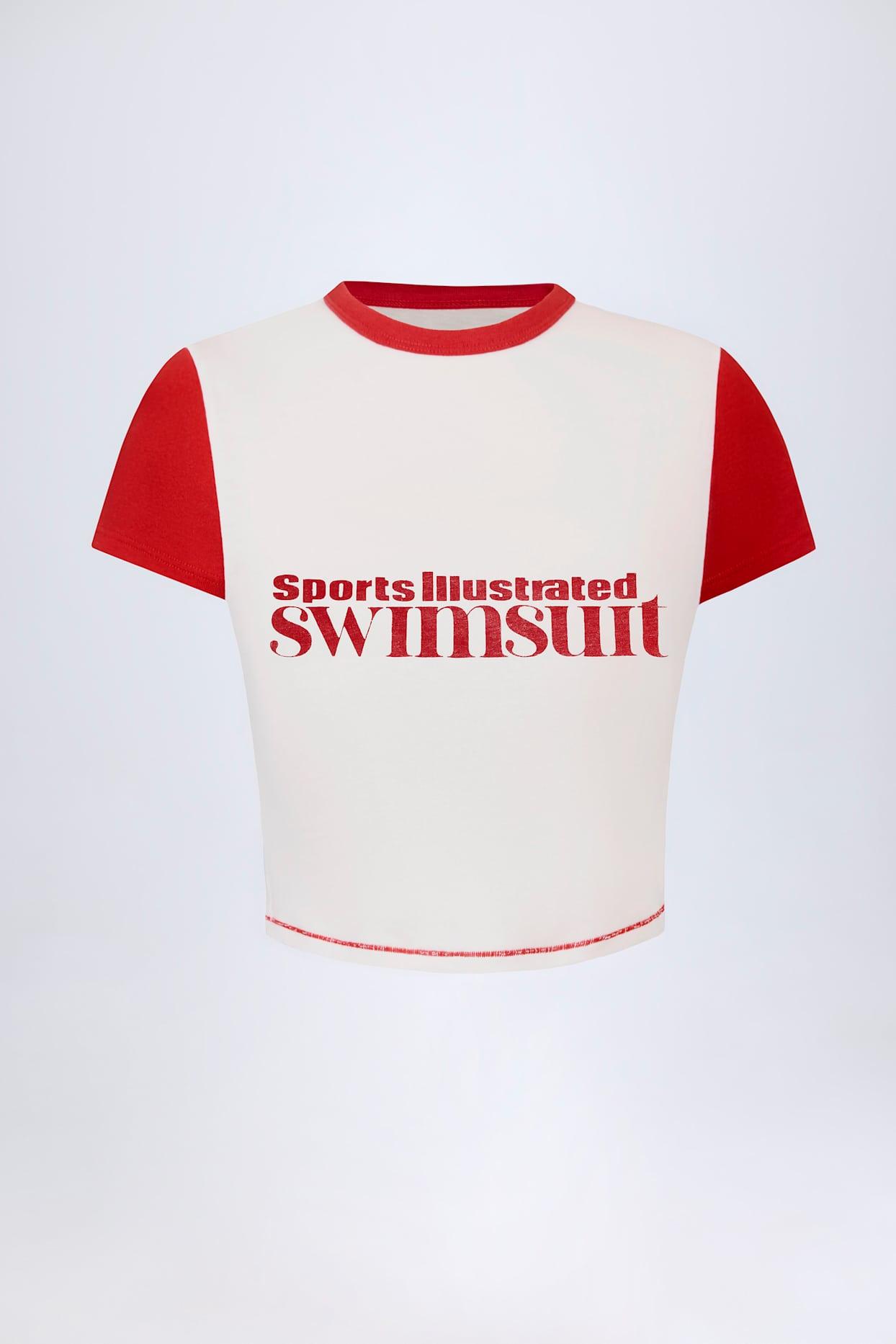 Logo Cropped T-Shirt in White Product Image