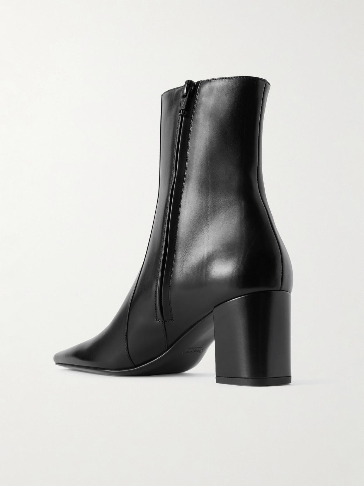 SAINT LAURENT Rainer 75 Patent Leather Ankle Boots In Black Product Image