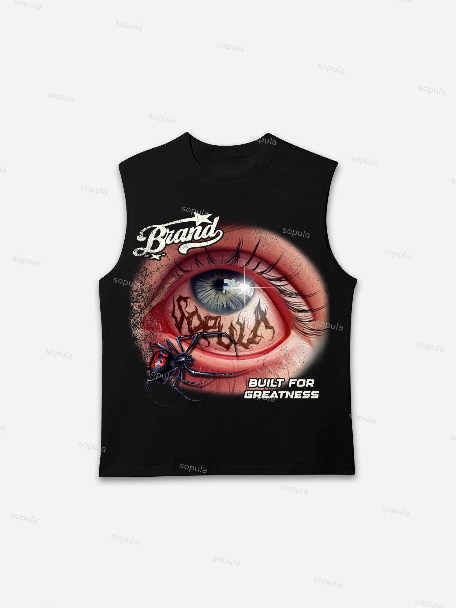 Eyes Spider Vintage Graphic Tank Top Product Image