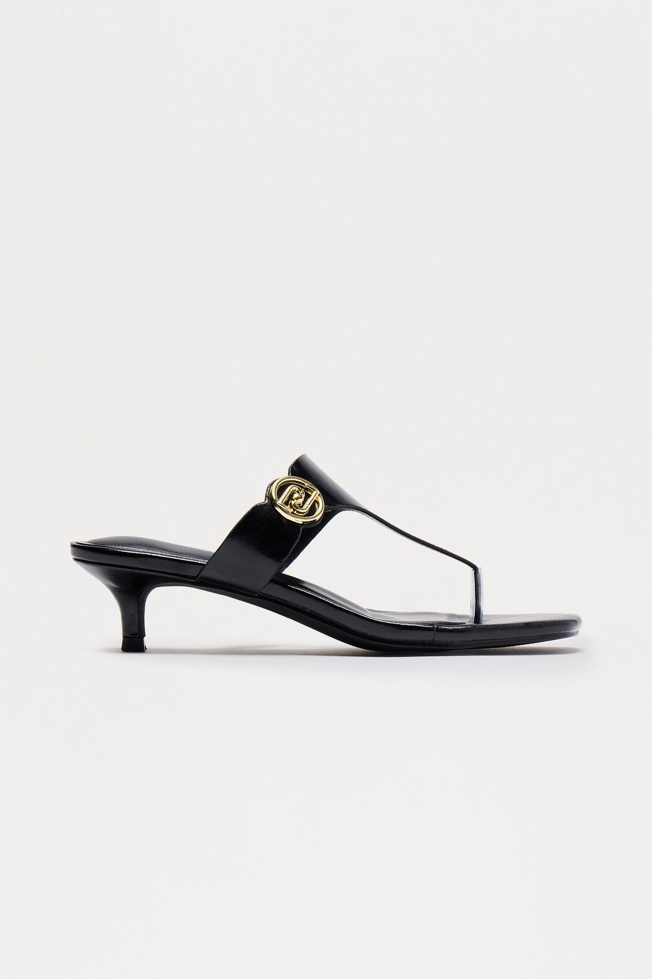 Max Kitten Heel Mules - Black Product Image