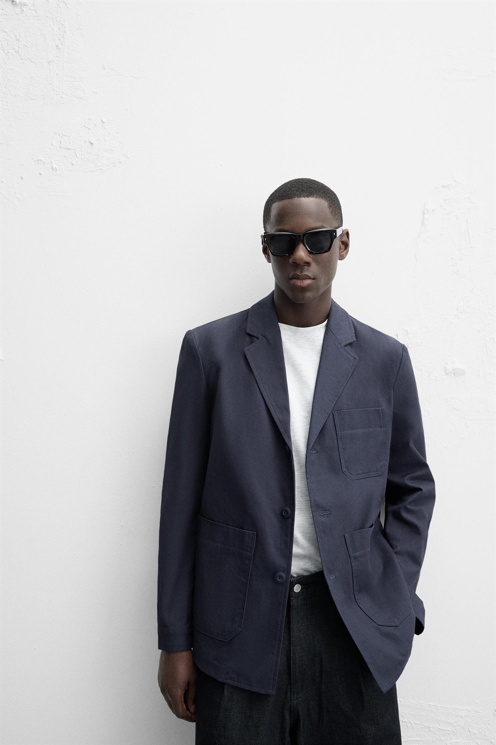 STRUCTURED HERRINGBONE OVERSHIRT Product Image