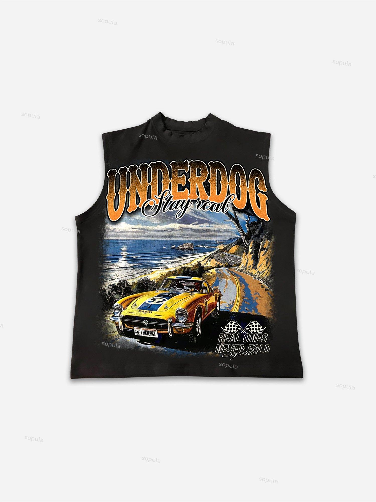 Underdog Old Vintage Racing Graphic Cotton Tank Top Product Image