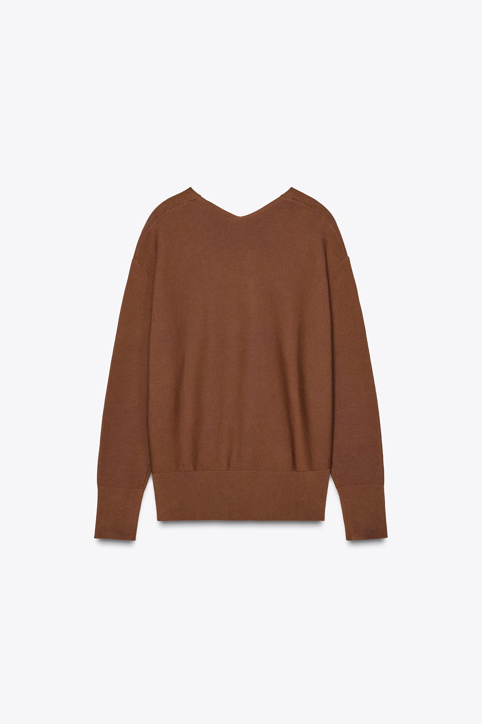 KNIT V-NECK SWEATER Product Image