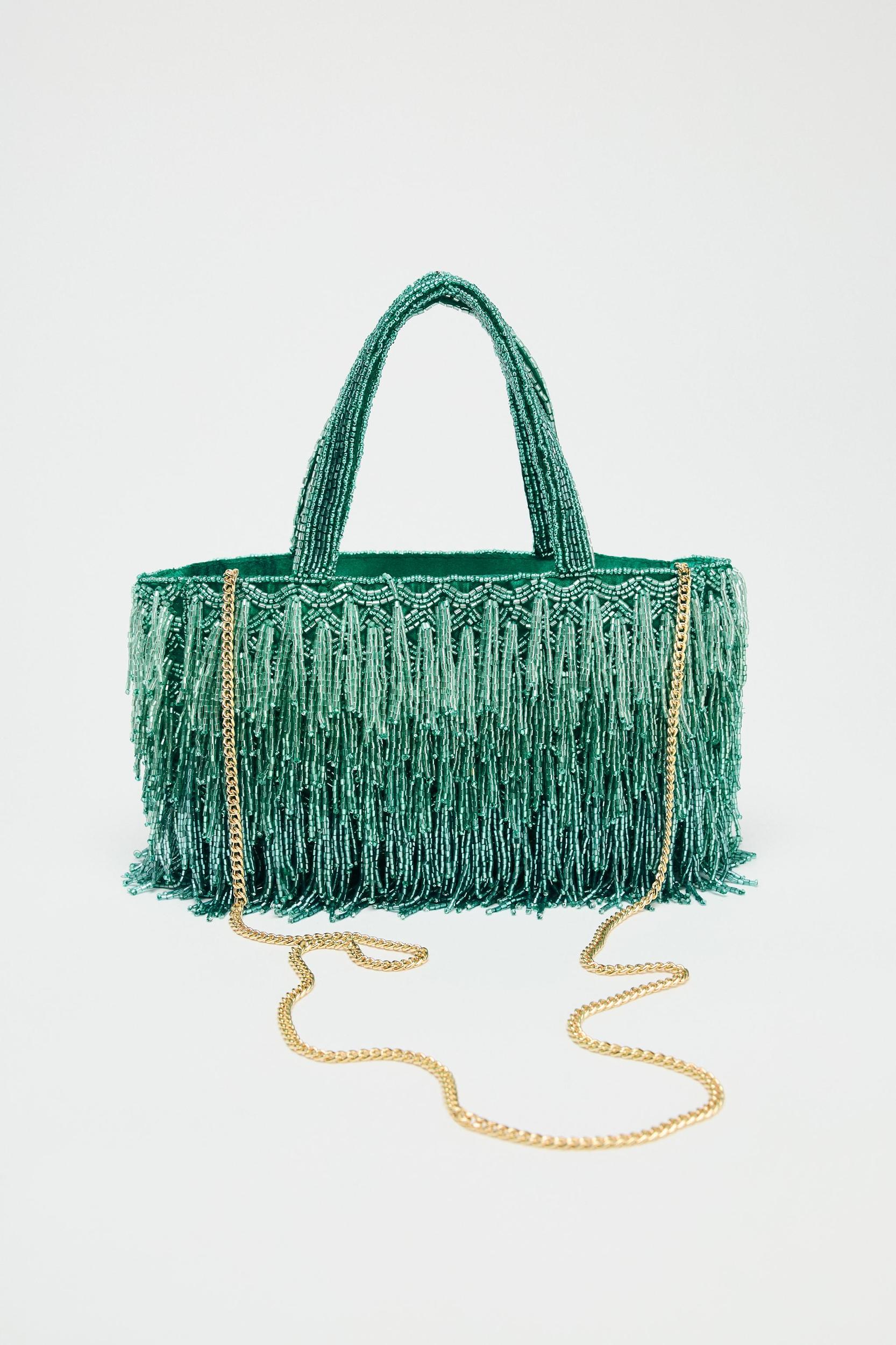 RHINESTONE FRINGE BAG Product Image