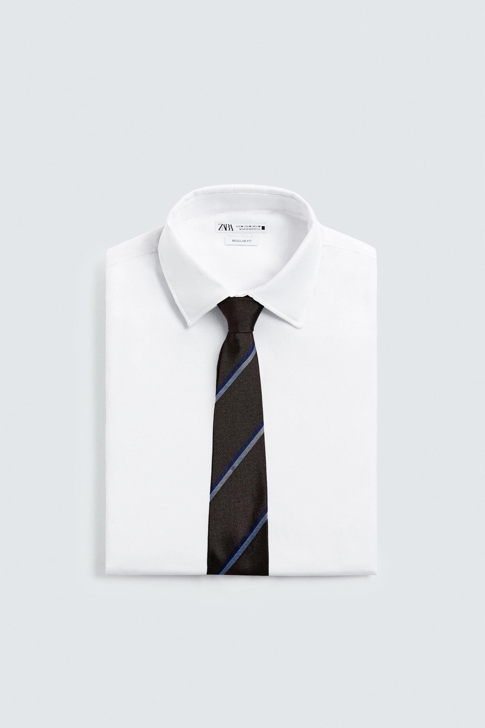 100% SILK STRIPED TIE Product Image