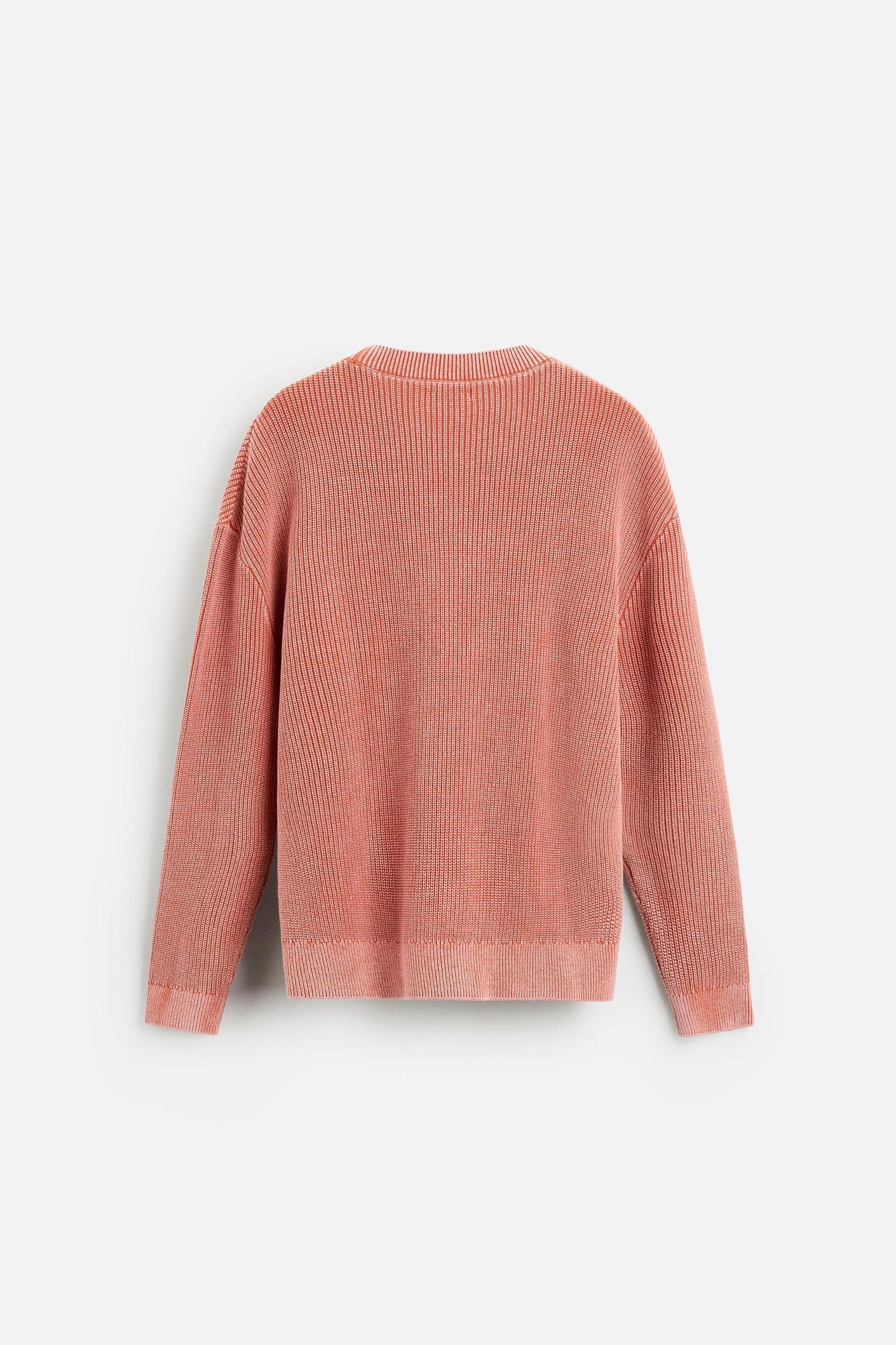 RIBBED WASHED SWEATER Product Image