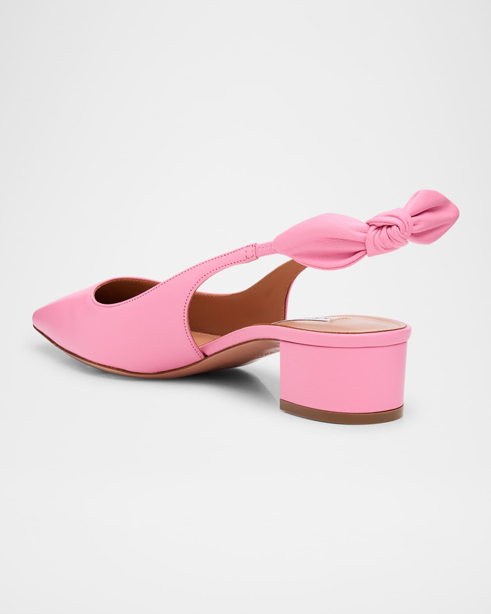 Very Bow Tie Leather Slingback Pumps Product Image