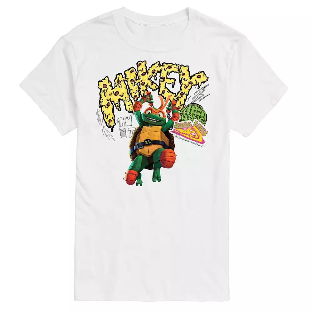 Men's Teenage Mutant Ninja Turtles Mutant Mayhem Mikey Pizza Time Graphic Tee,  Product Image