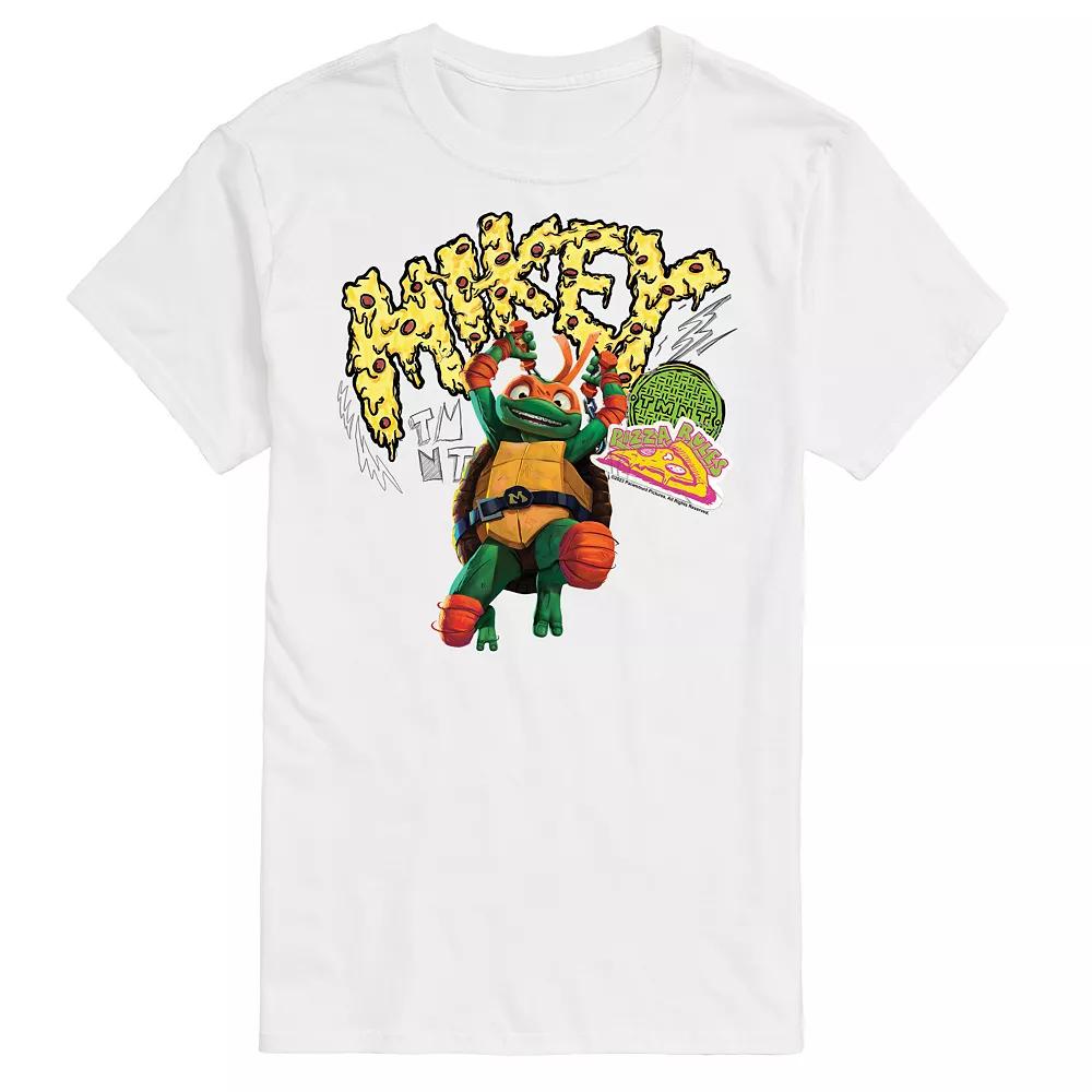 Men's Teenage Mutant Ninja Turtles Mutant Mayhem Mikey Pizza Time Graphic Tee,  Product Image
