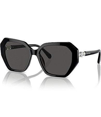 Swarovski Womens SK6017F 57mm Geometric Statement Sunglasses Product Image