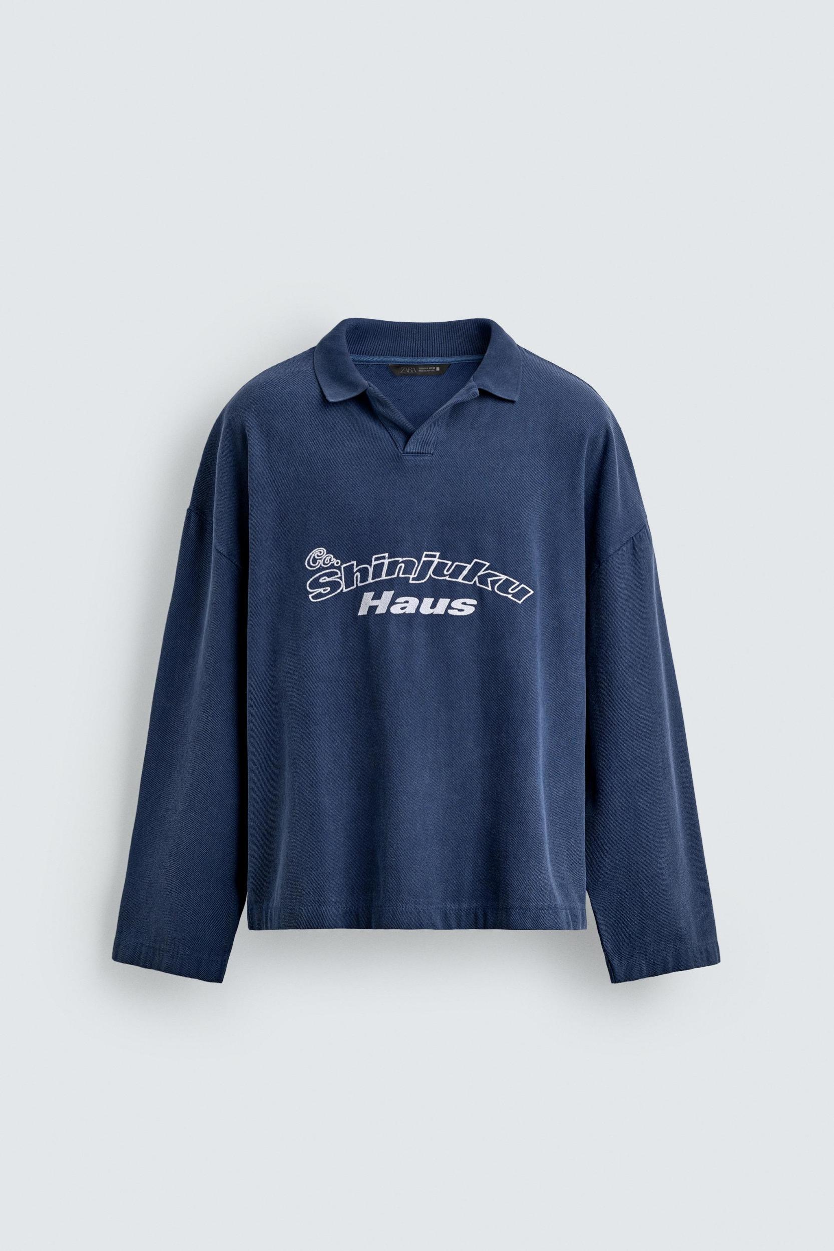 EMBROIDERED TEXTURED POLO SHIRT Product Image