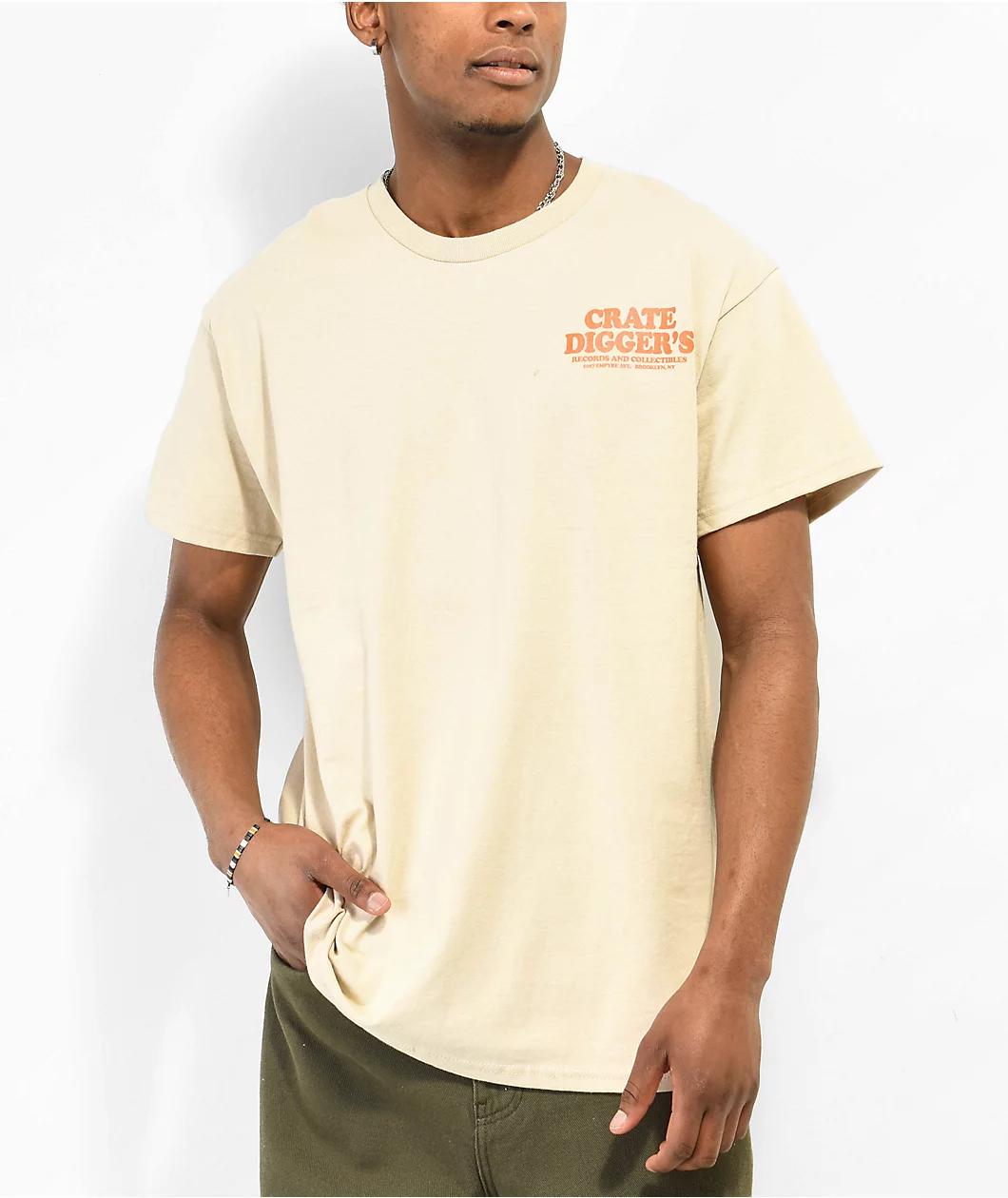 Empyre Crate Diggers Sand T-Shirt Product Image