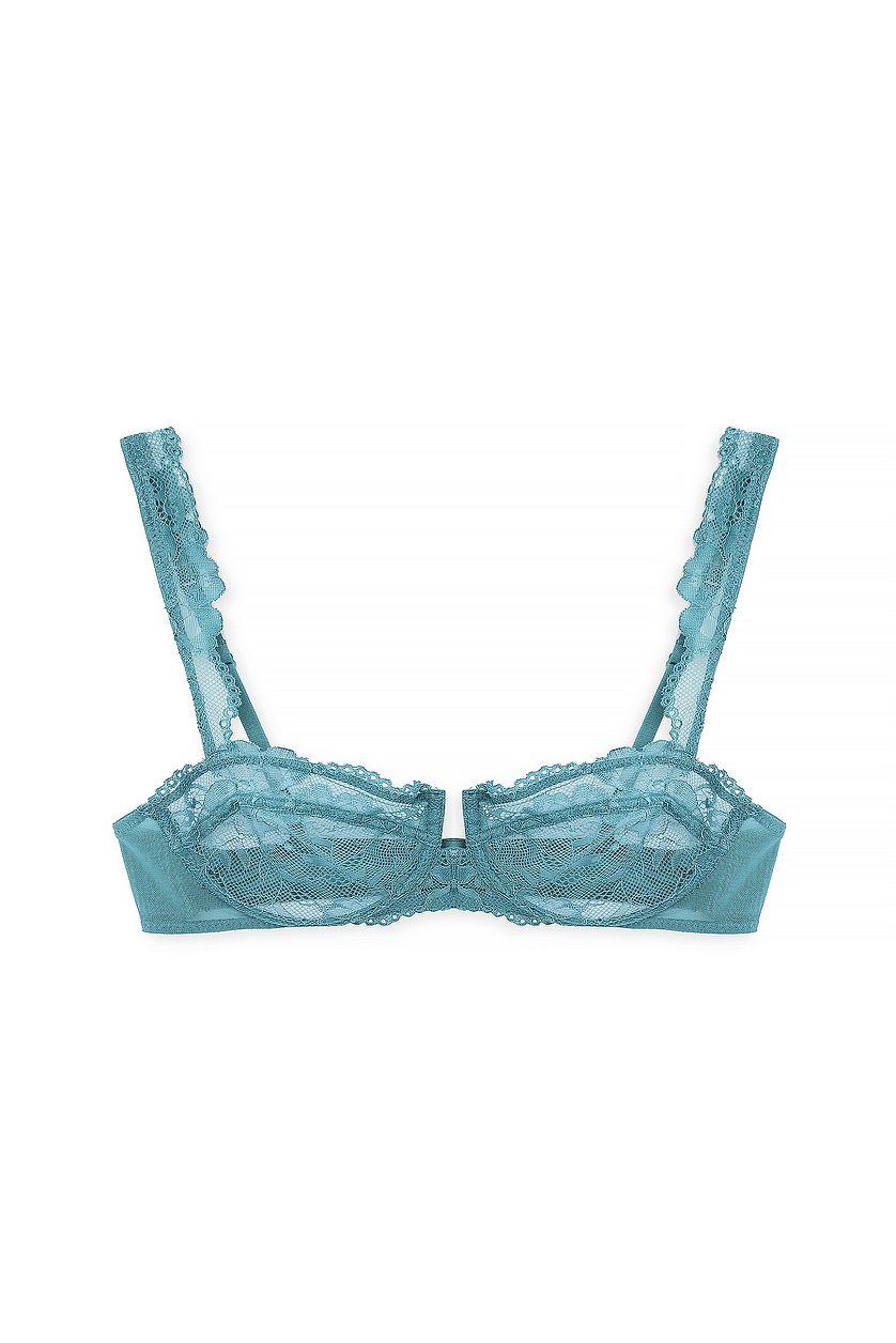 Wide Strap Lace Balconette Bra Product Image