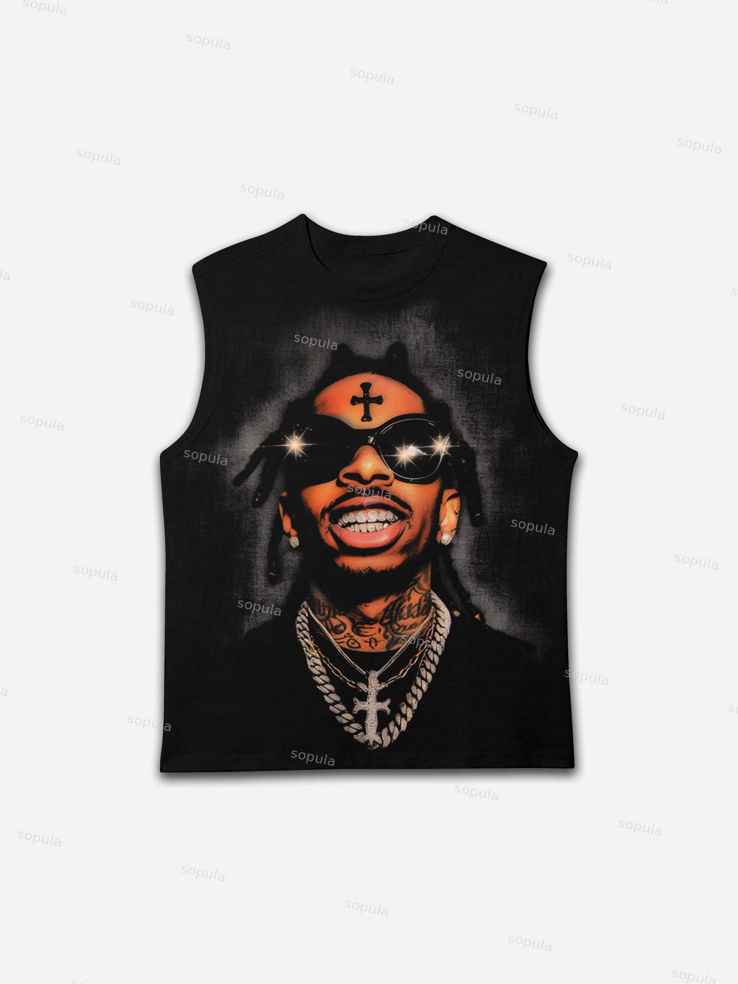 Rich Street Portrait Rap Graphics Tank Top Product Image