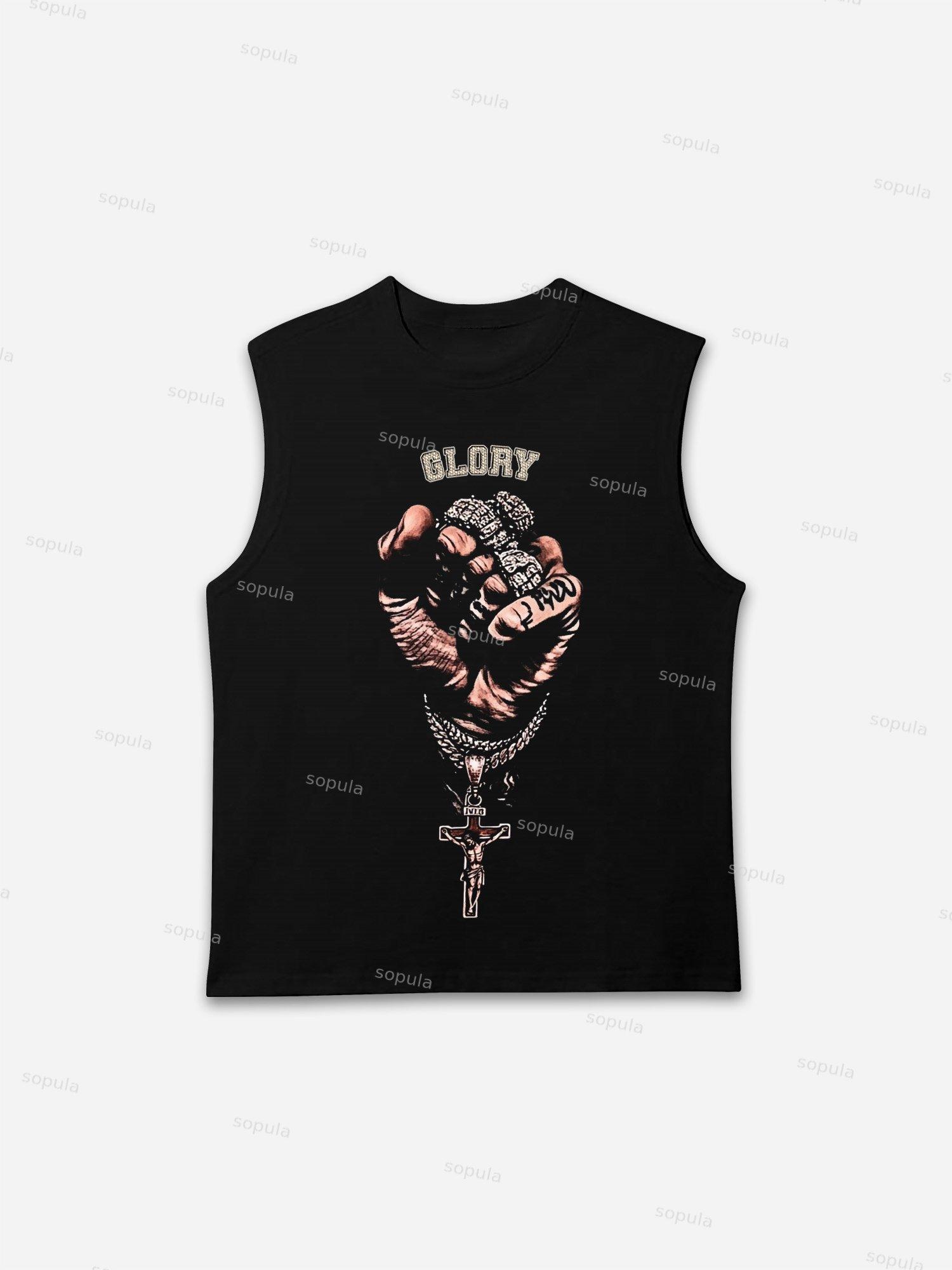 Child Of God Prayer Print Cotton T-shirt Product Image