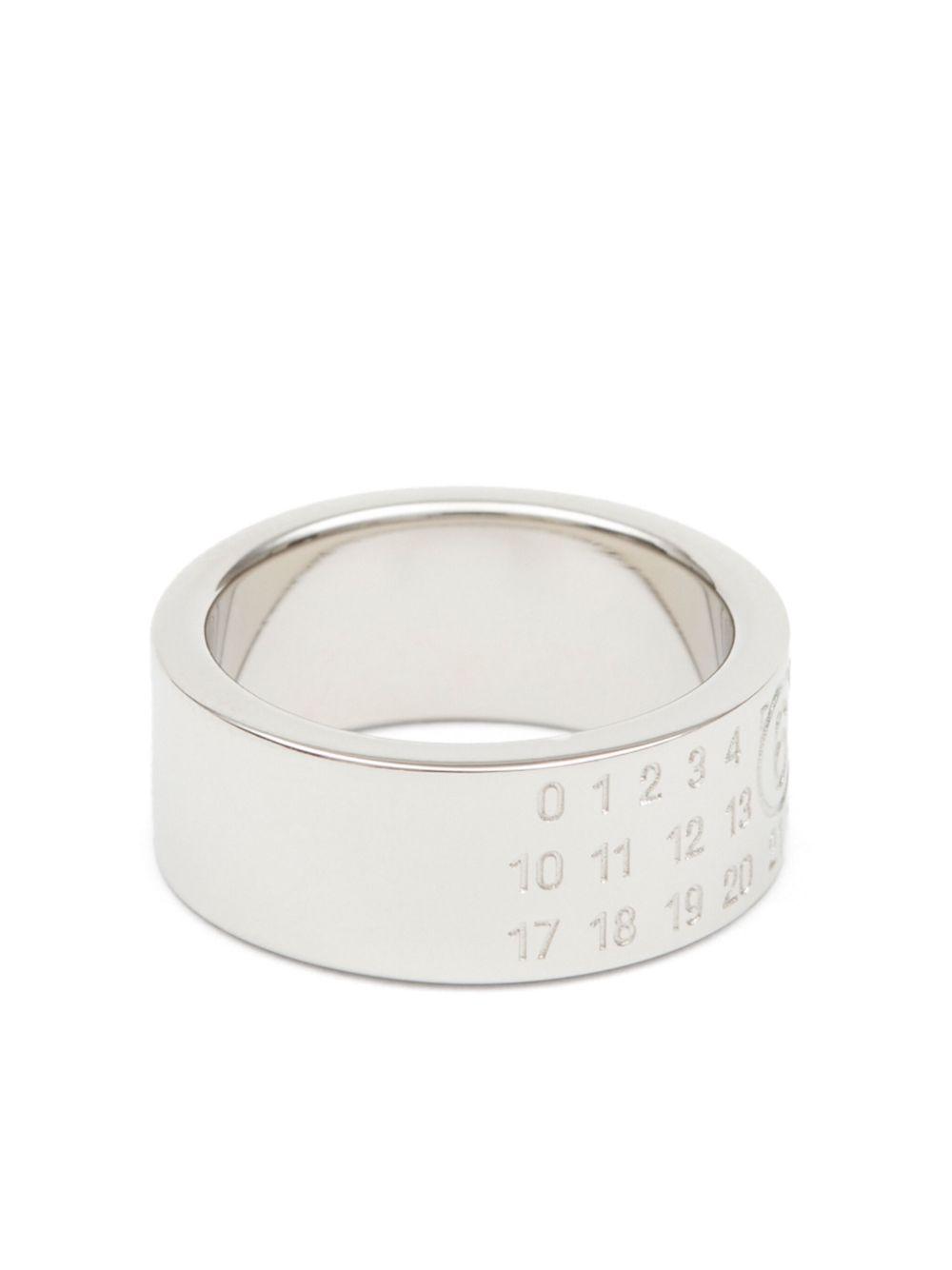 Numeric engraved polished ring Product Image