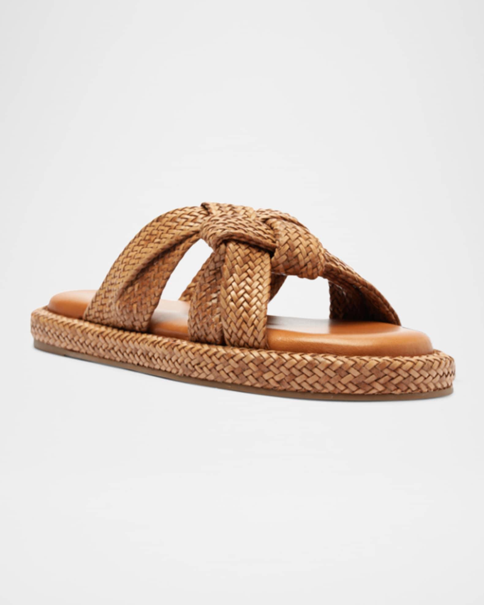 Kali Woven Knot Flat Slide Sandals Product Image