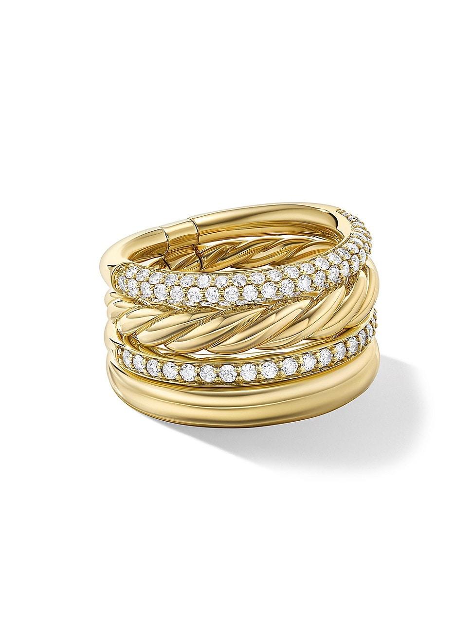 Womens DY Mercer Multi Row Ring In 18K Yellow Gold Product Image