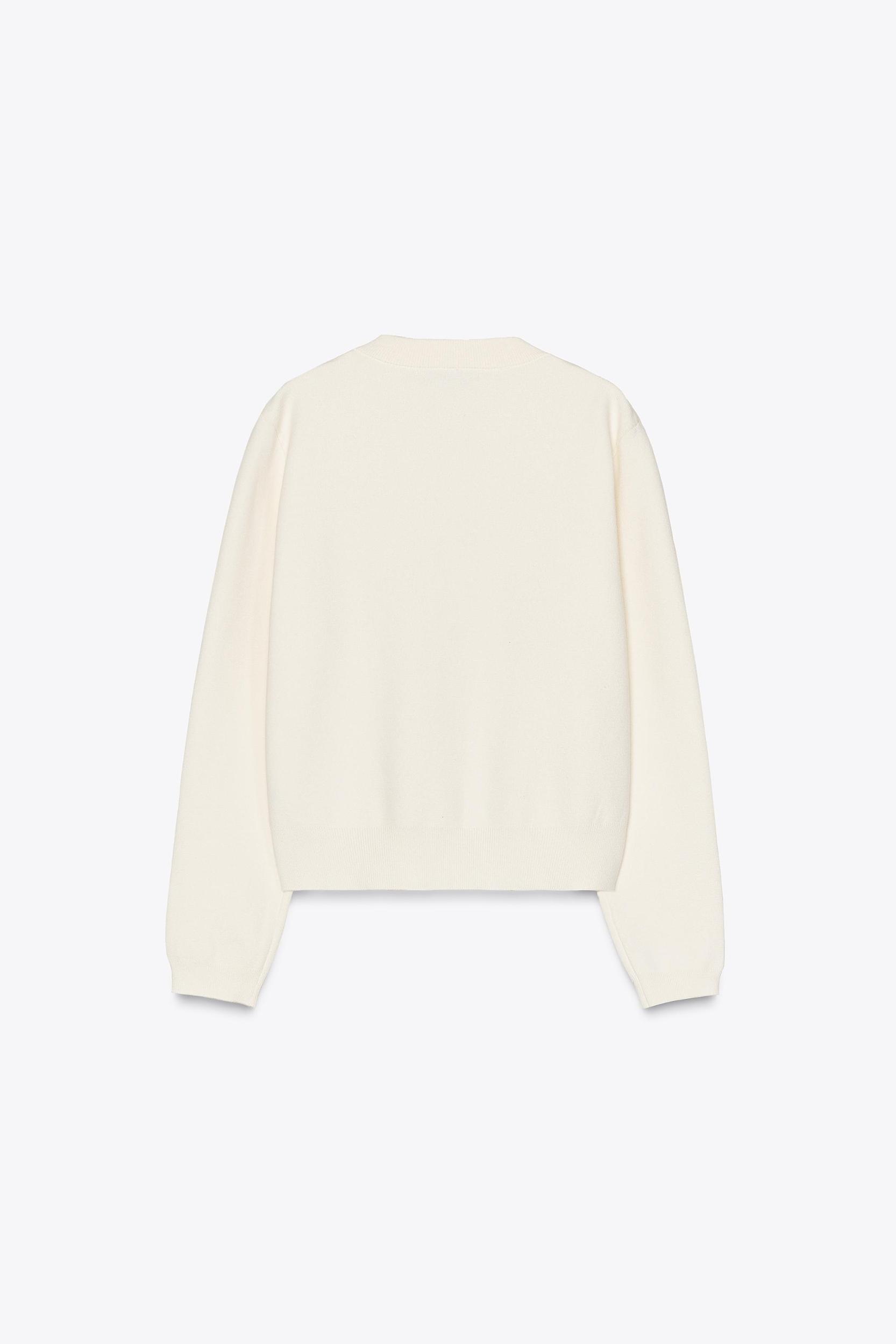 KNIT CARDIGAN WITH GOLDEN BUTTONS Product Image