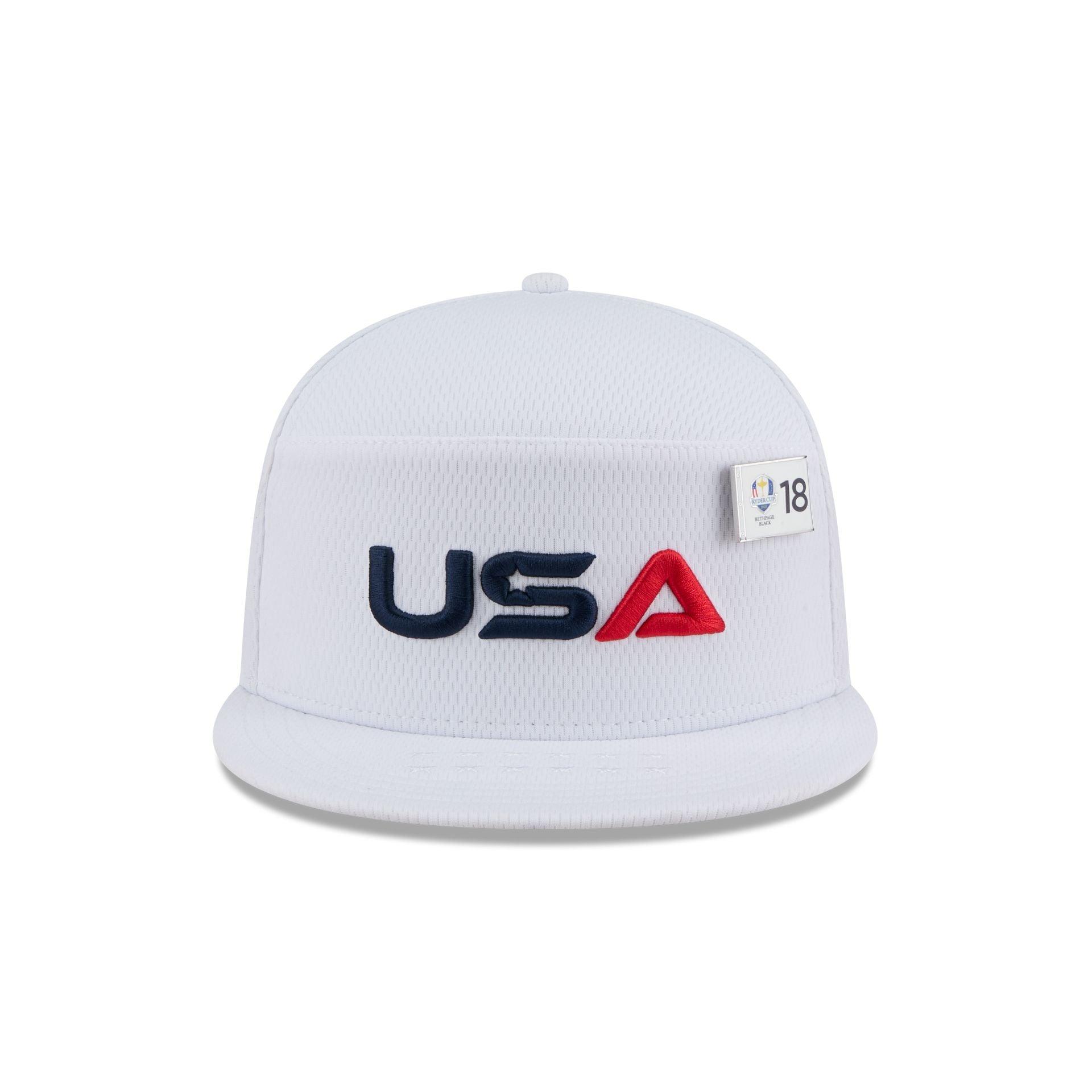 2025 Ryder Cup Team USA White Split Panel 9FIFTY Snapback Hat Male Product Image