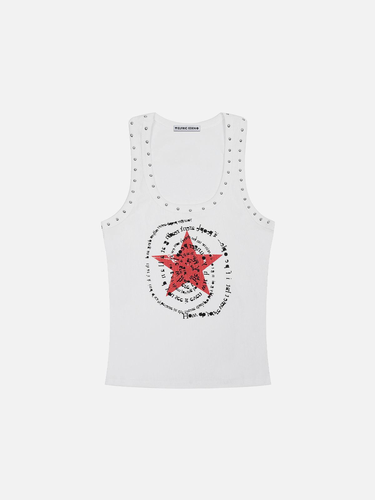 Aelfric Eden Star Print Rivet Tank Top Female Product Image