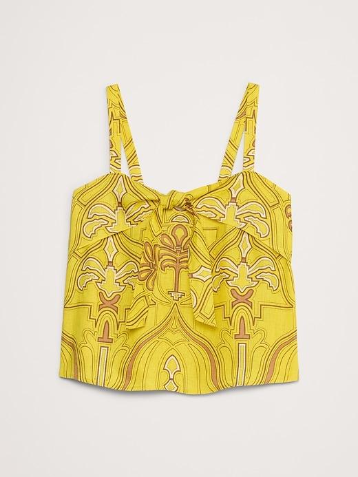 Linen Tie-Front Tank Product Image