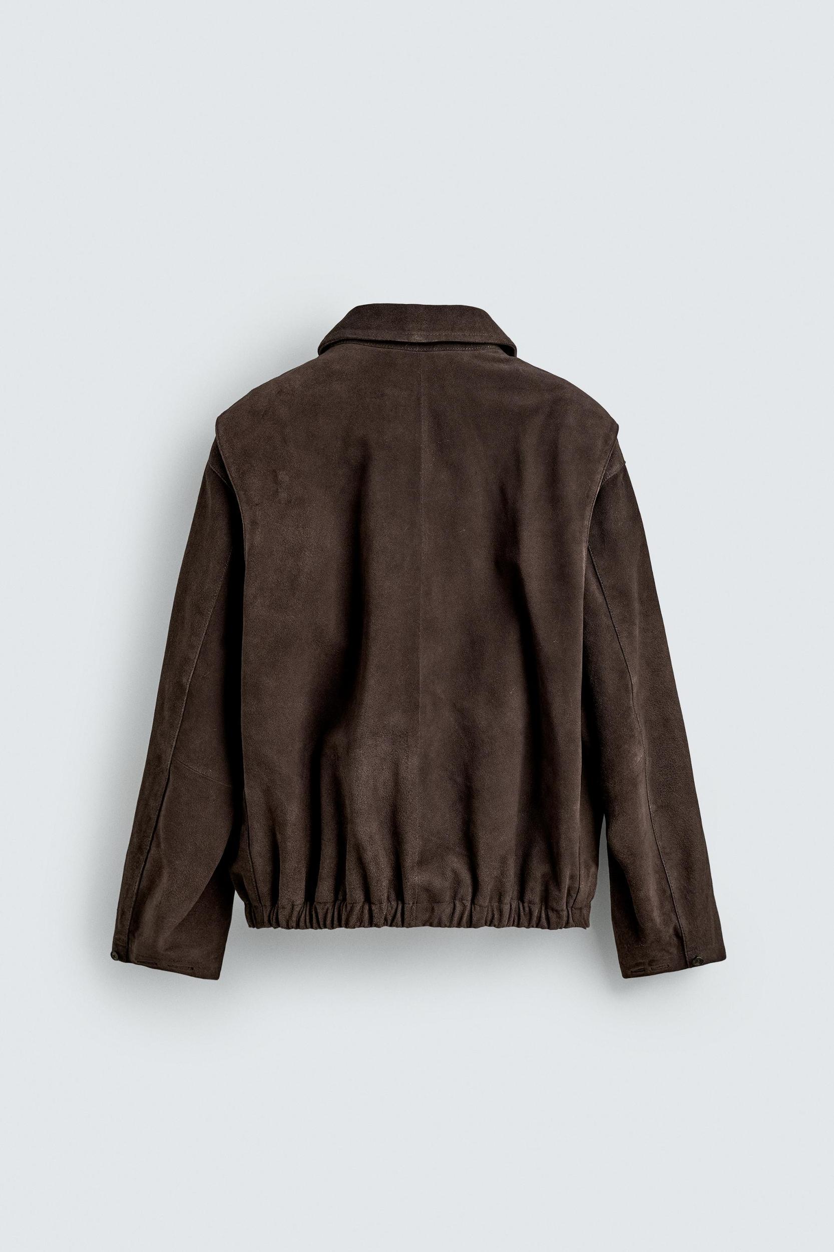 REGULAR FIT SUEDE LEATHER JACKET AARON LEVINE X ZARA Product Image