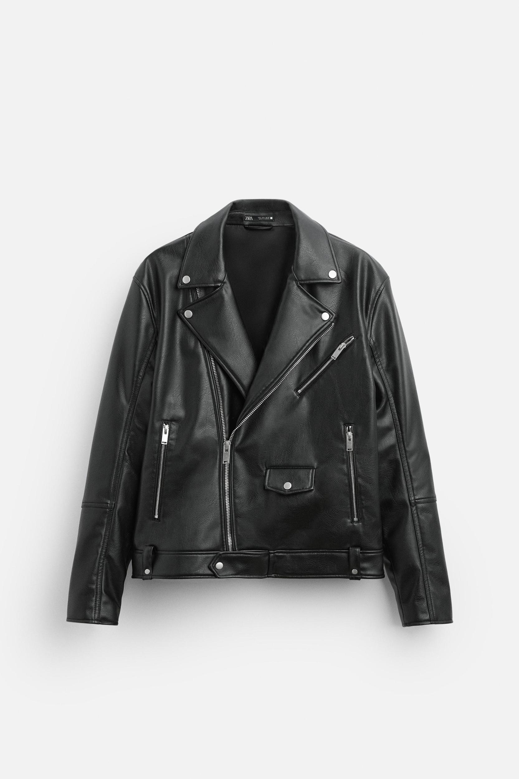 FAUX LEATHER BIKER JACKET Product Image