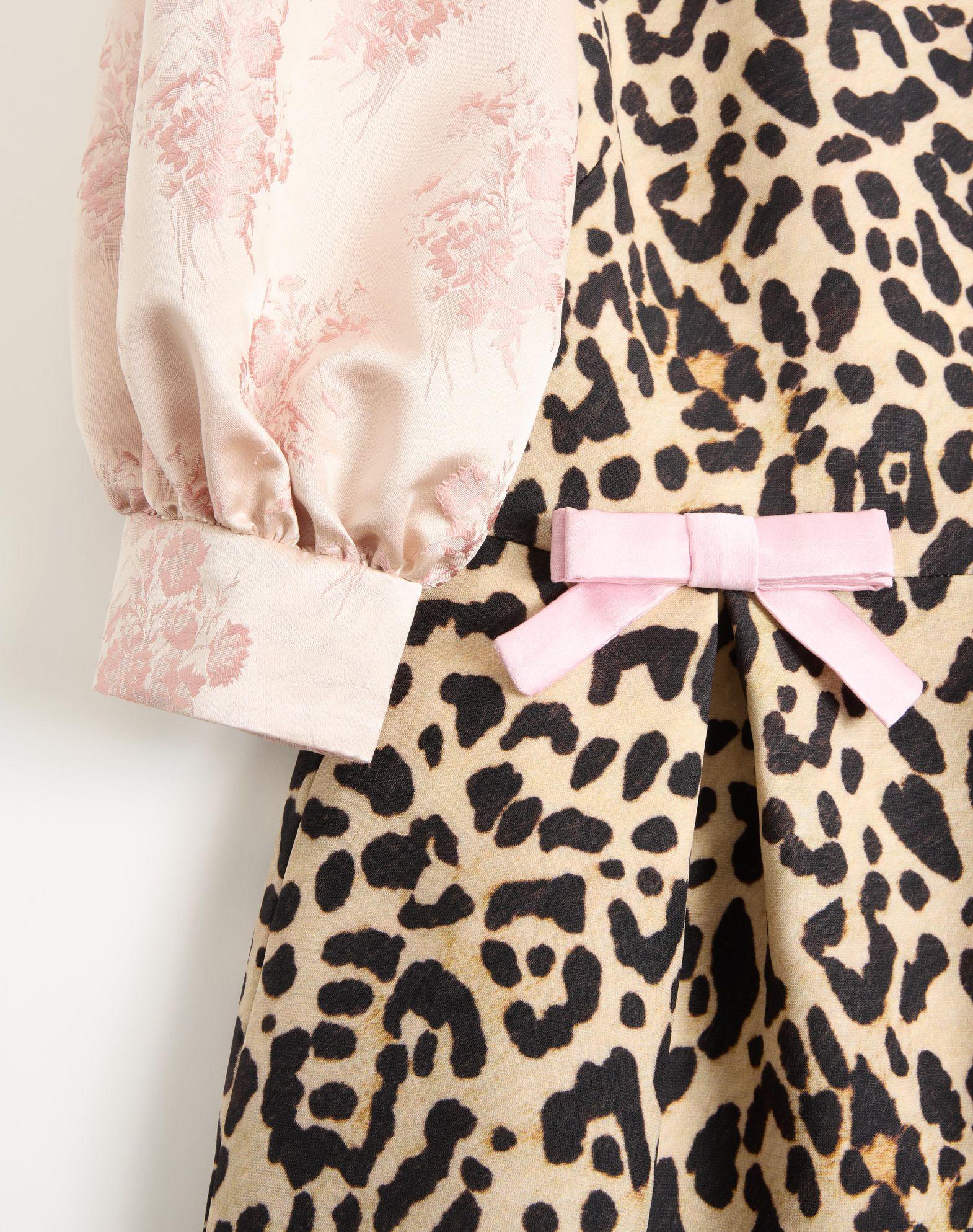 Crepe Couture Short Dress With Animalier Print Product Image