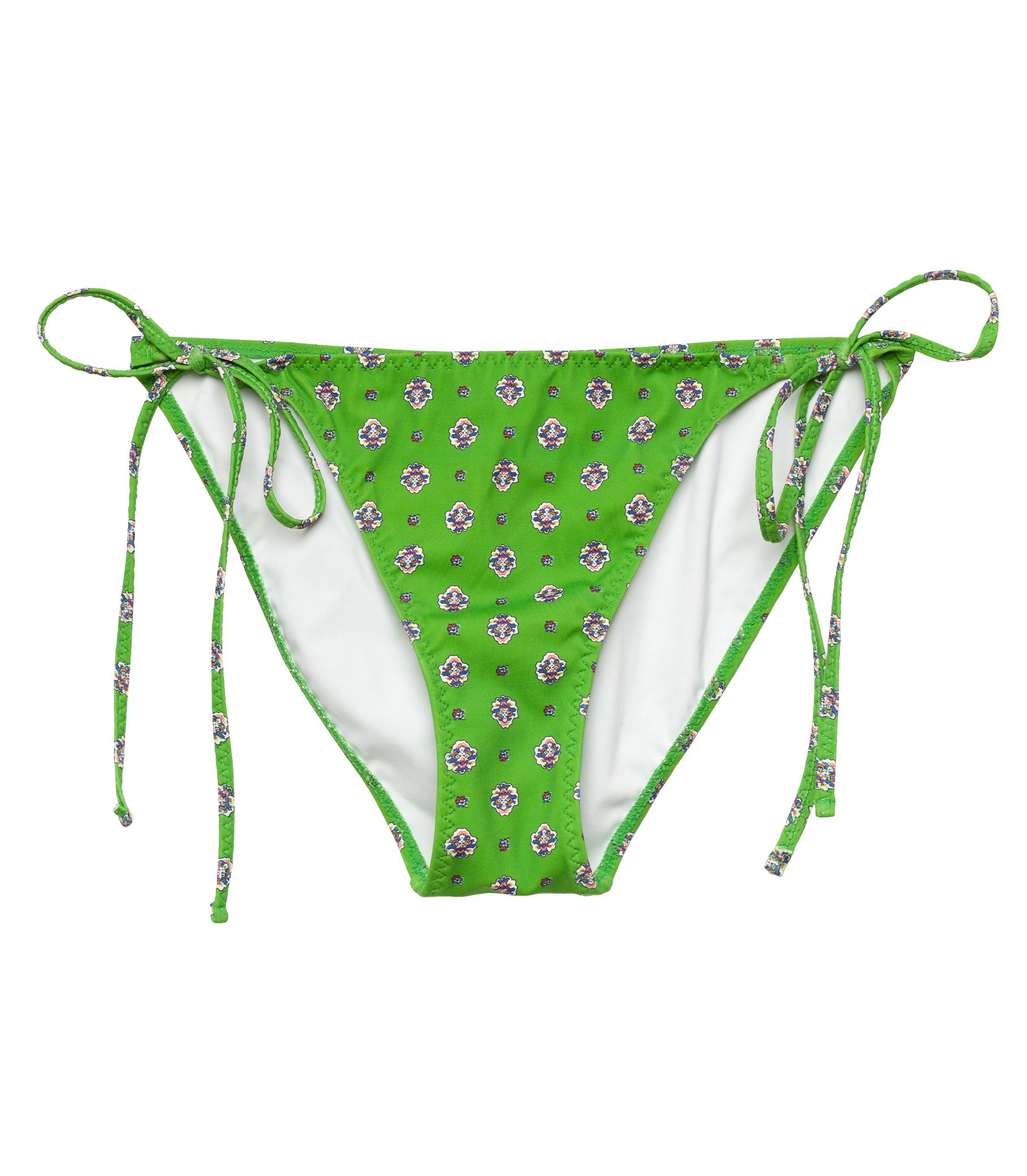 POSITANO BIKINI BOTTOM -- VERT CADIZ FOULARD Product Image