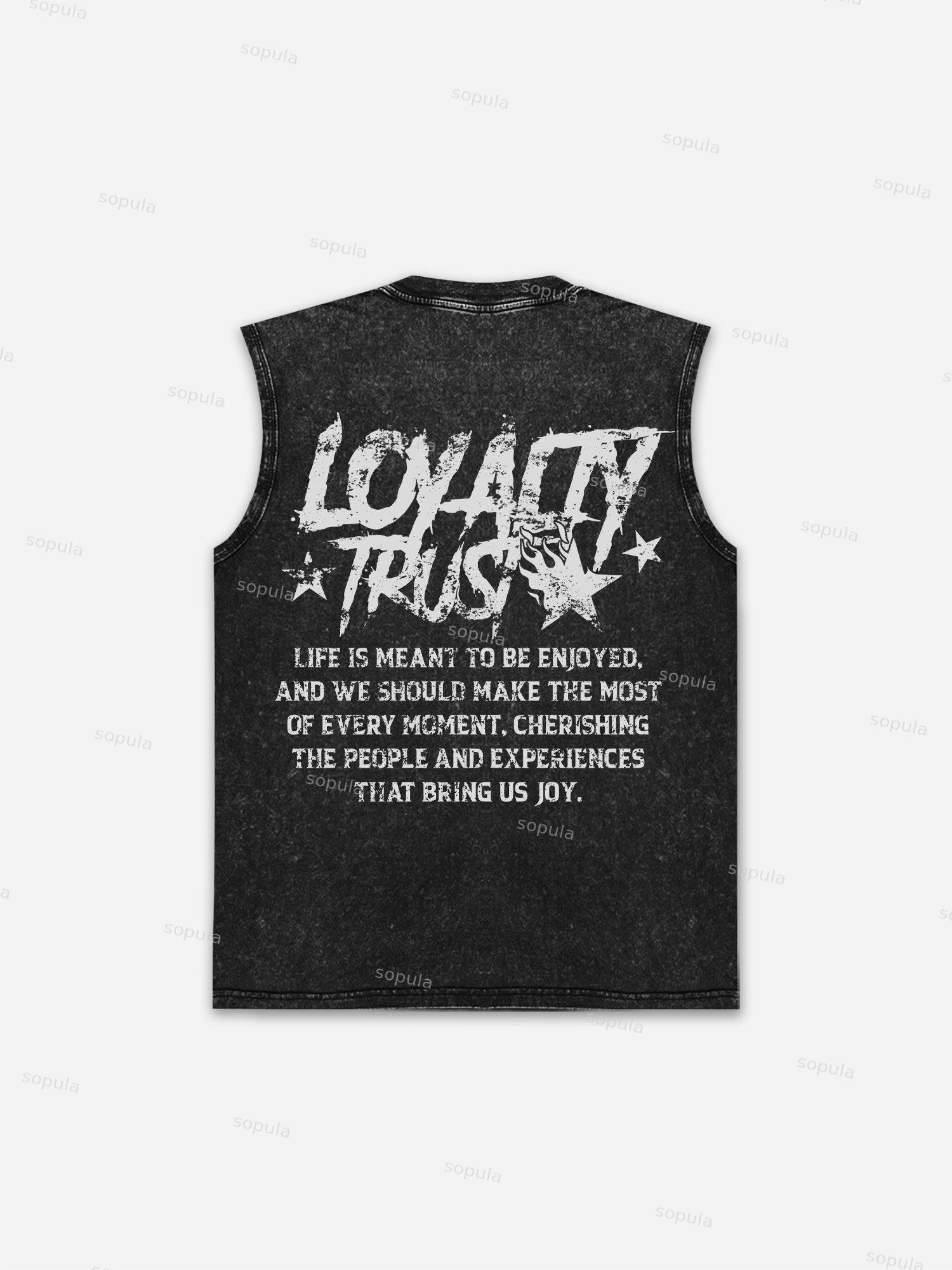 Men's Trend Street Graphic Wash Sleeveless Shirt Tank Top Product Image