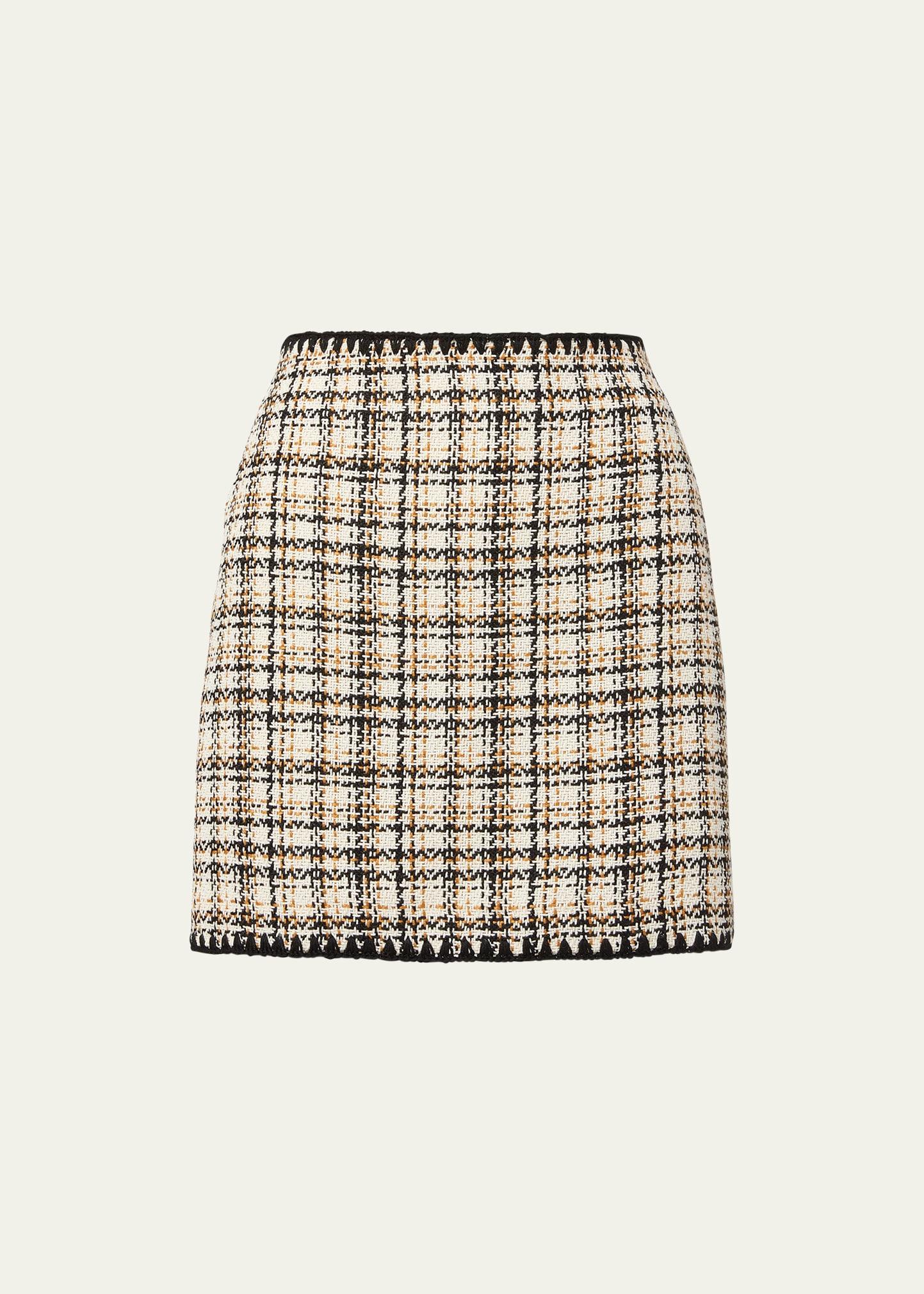 Ohemia Tweed Crochet-Trim Mini Skirt Product Image