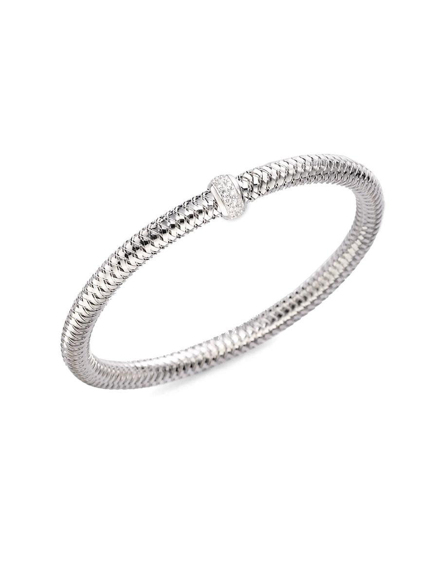 Womens 0.22 TCW Primavera Diamond & 18K White Gold Woven Bracelet Product Image