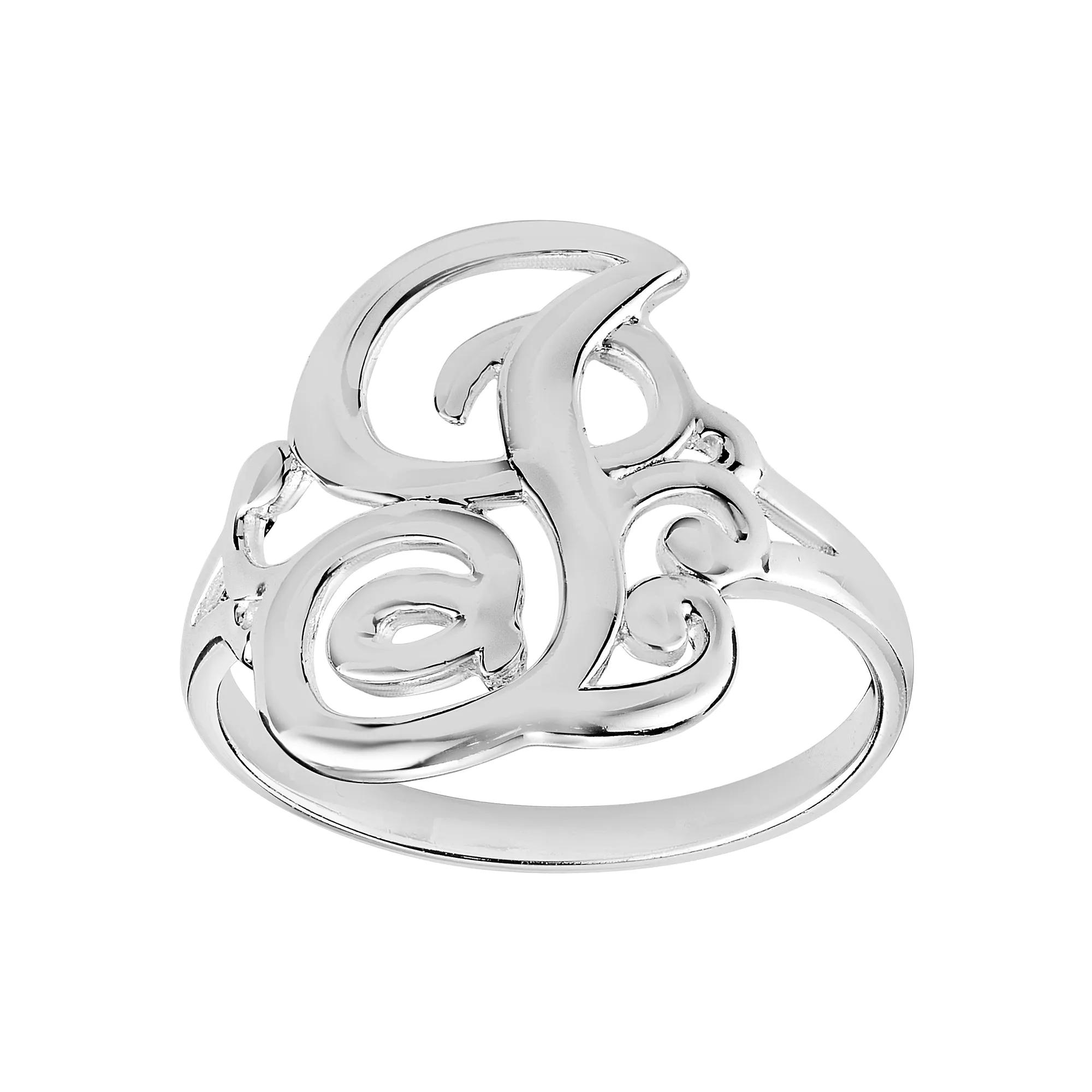 PRIMROSE Sterling Silver Monogram Initial Ring, Women's,  Product Image