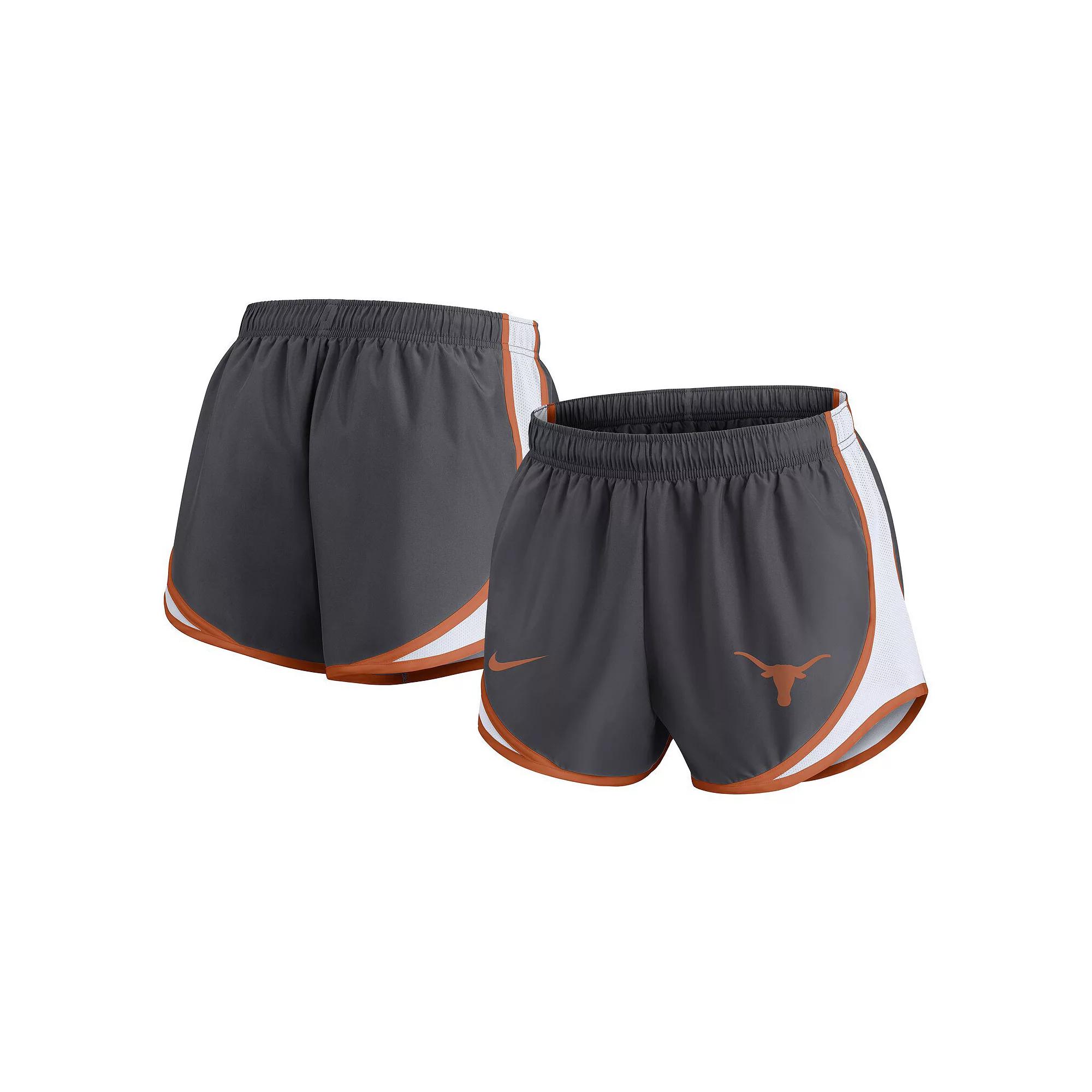 Women's Nike Charcoal Texas Longhorns Spring Break Tempo Performance Shorts, Size: Medium Product Image