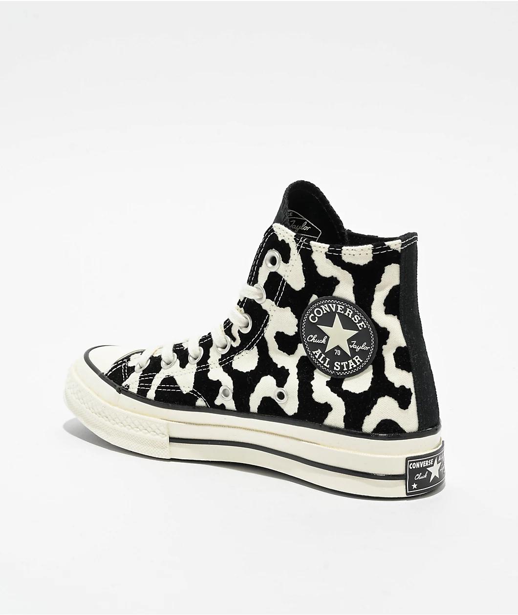 Converse Chuck 70 Lavish Leopard Black & Egret High Top Shoes Product Image