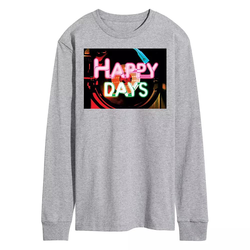 Men's Happy Days Jukebox Long Sleeve Tee,  Product Image