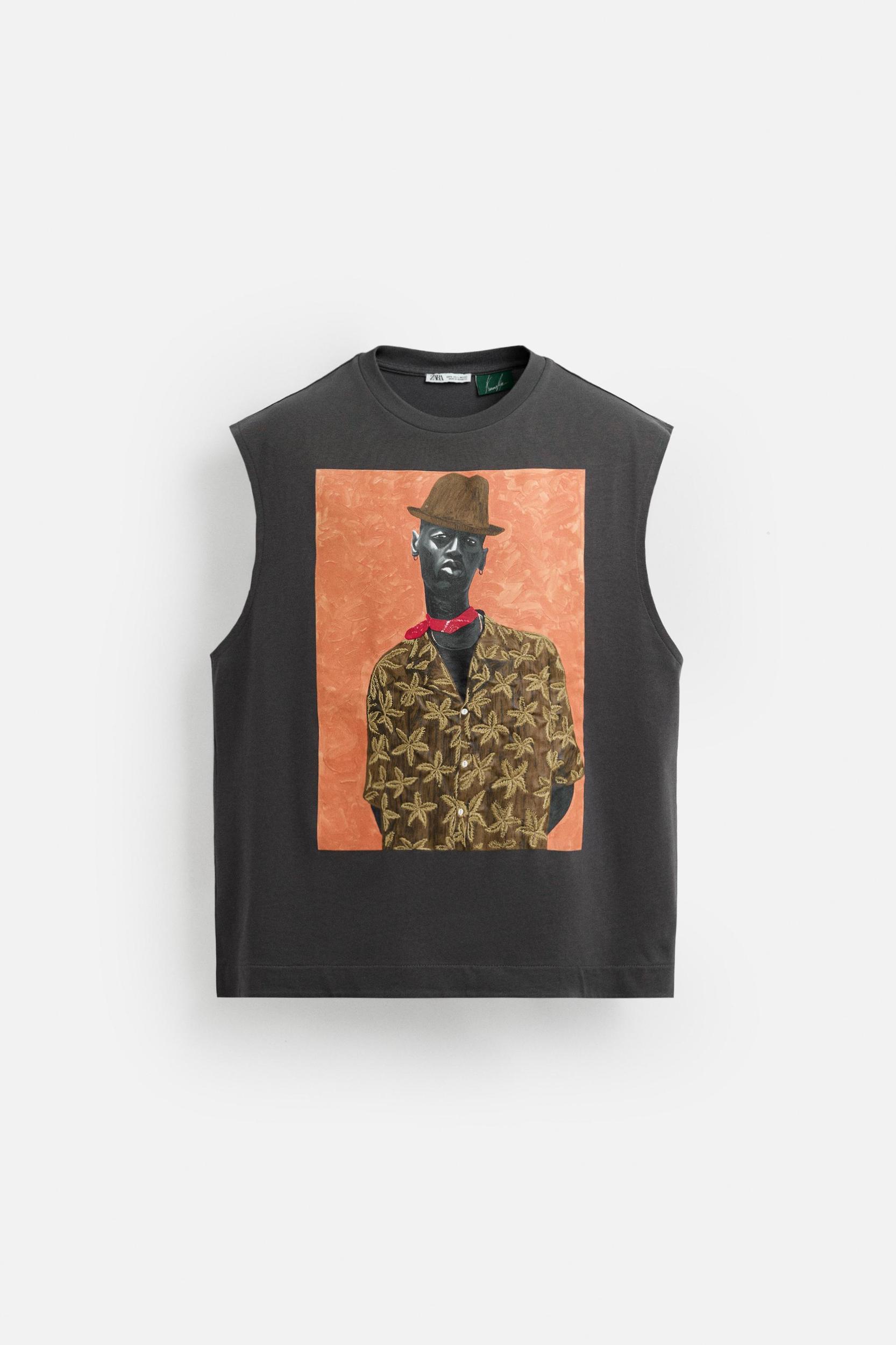 EMBROIDERED PRINT TANK TOP © OTIS KWAME KYE QUAICOE Product Image