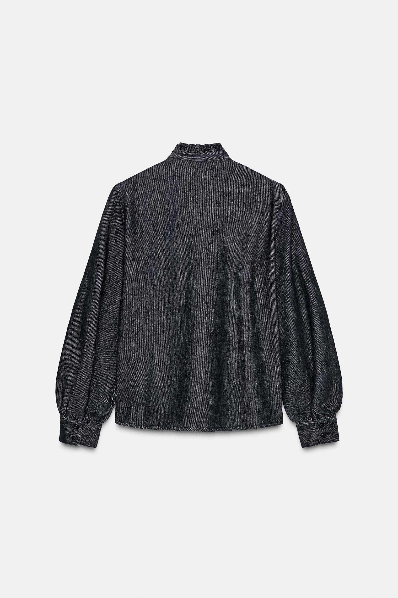 ZW COLLECTION DENIM TIE SHIRT Product Image