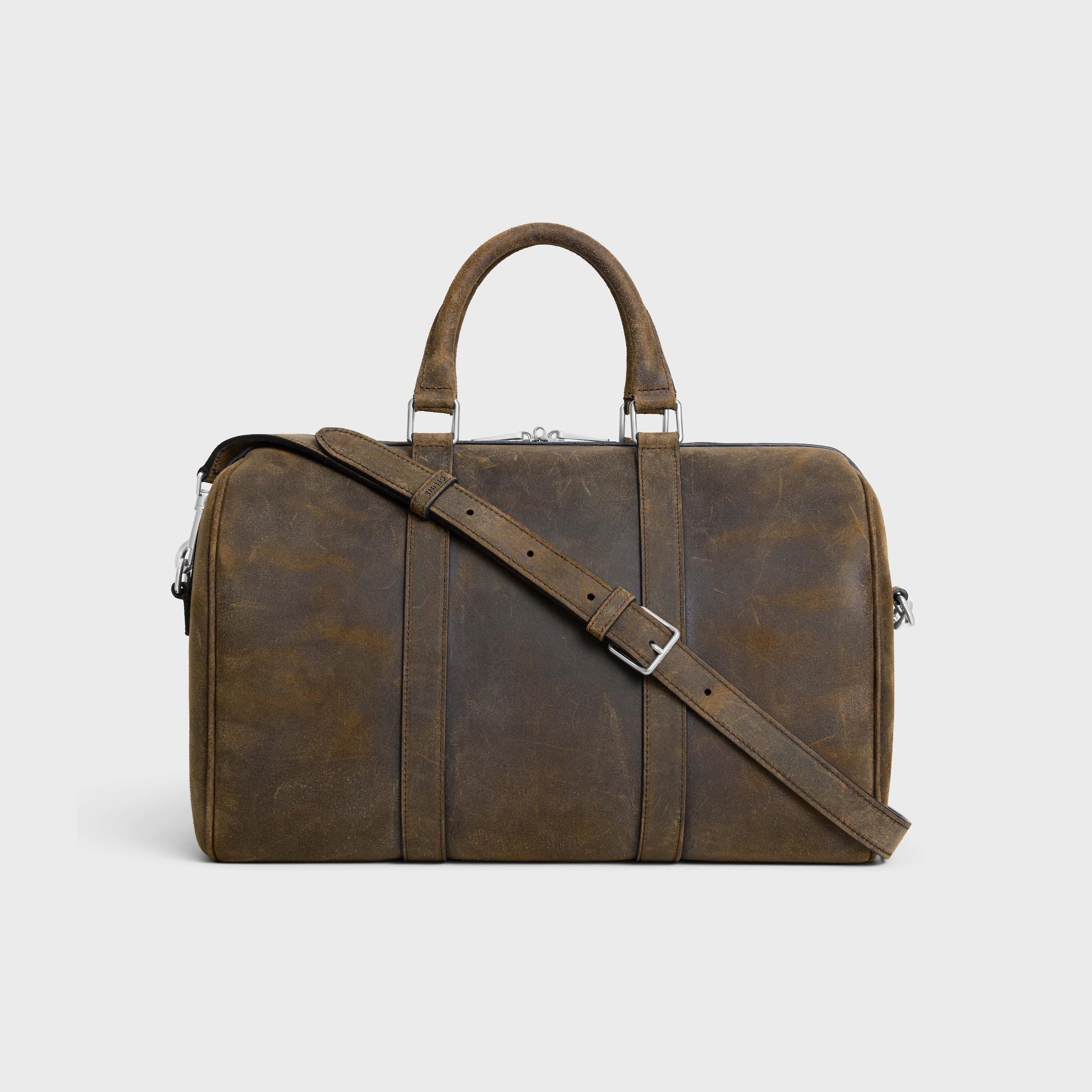 LARGE BOSTON IN SUEDE CALFSKIN WAXED EFFECT Product Image