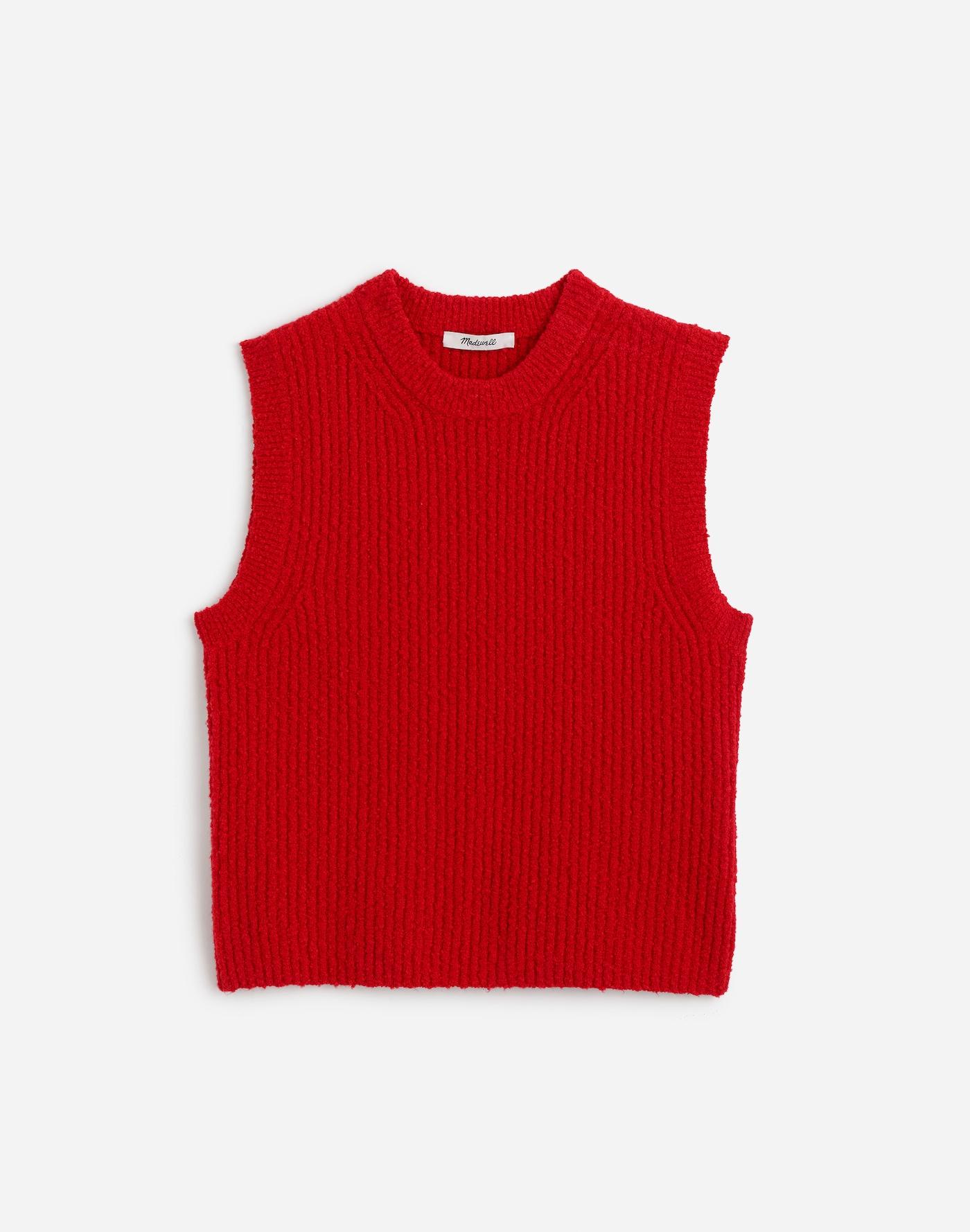 Bouclé-Knit Sweater Tank Product Image